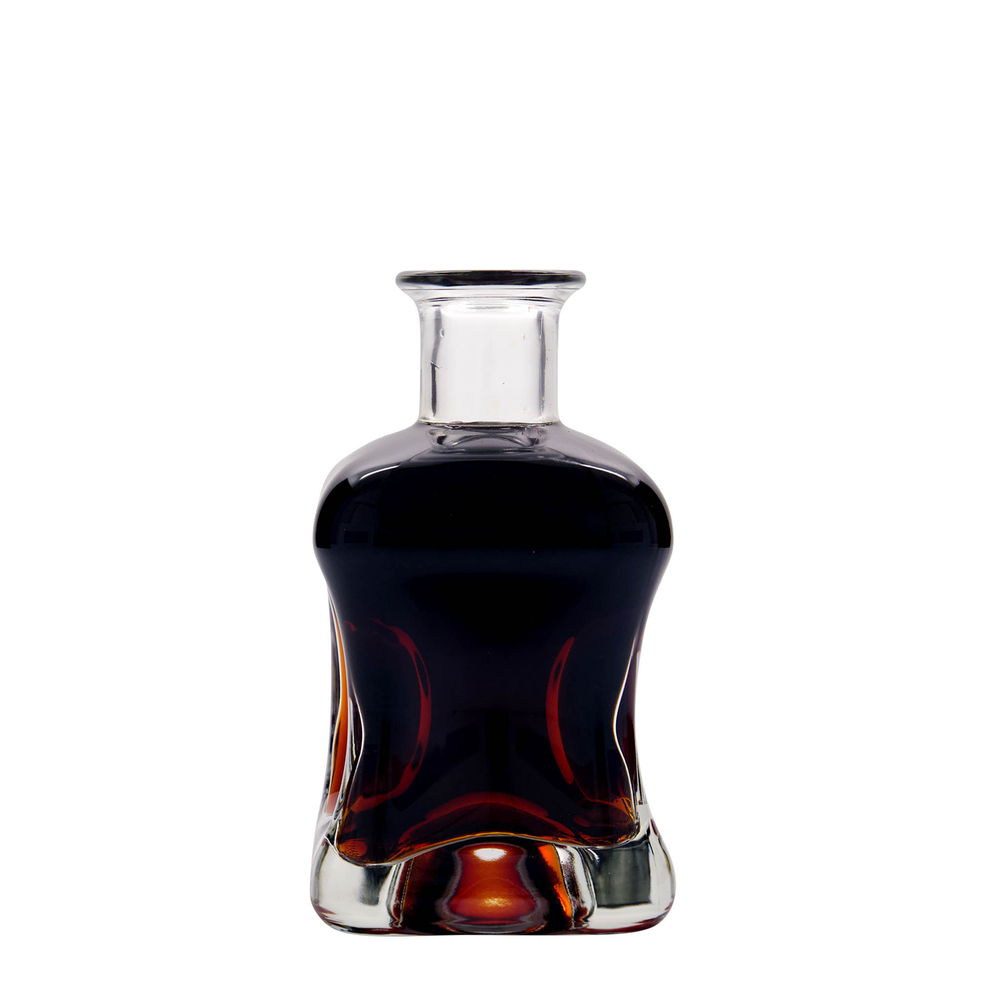 Botella de vidrio de 350 ml 'Dublin', cuadrada, boca: corcho