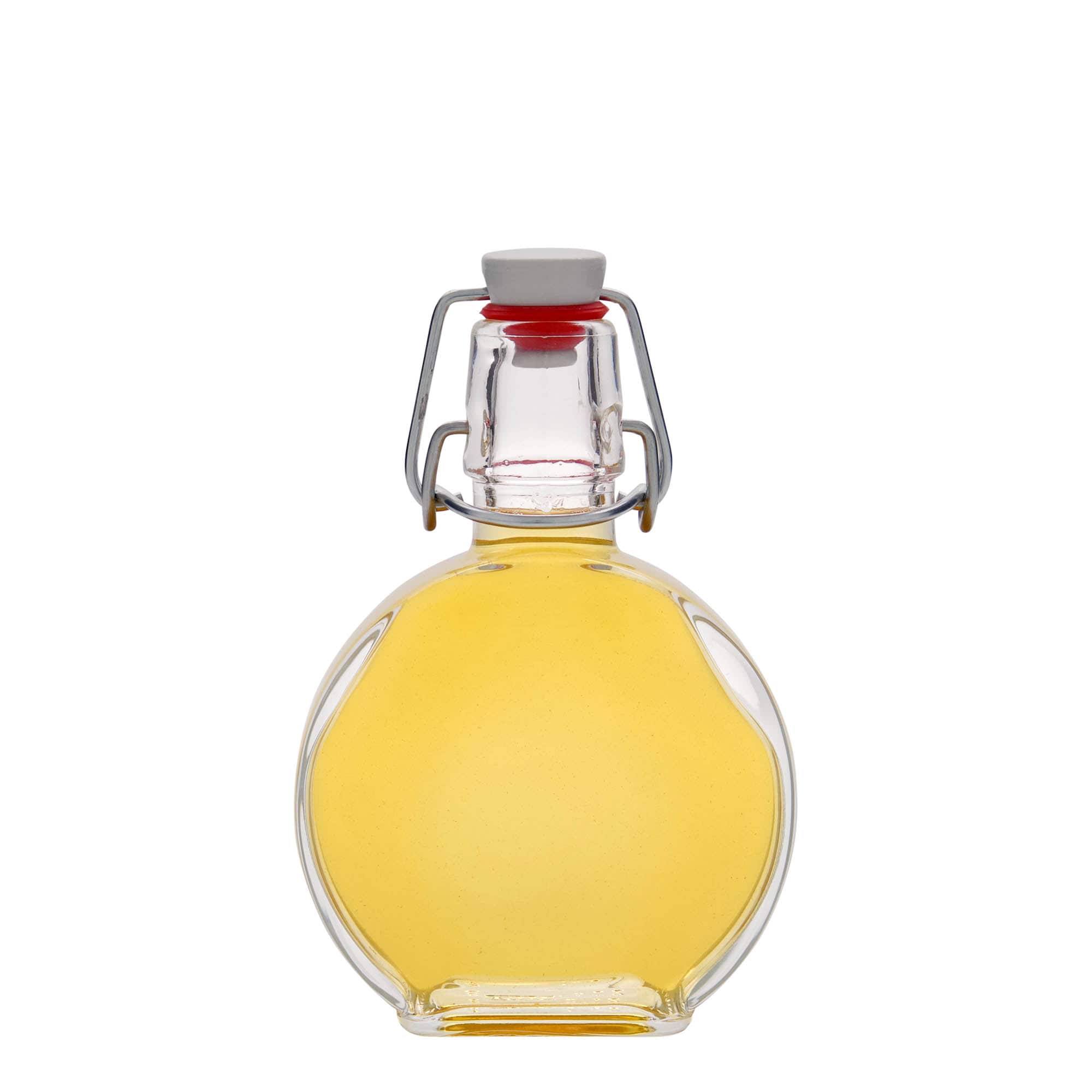Botella de vidrio de 200 ml «Sensatione», rectangular, boca: cierre de palanca