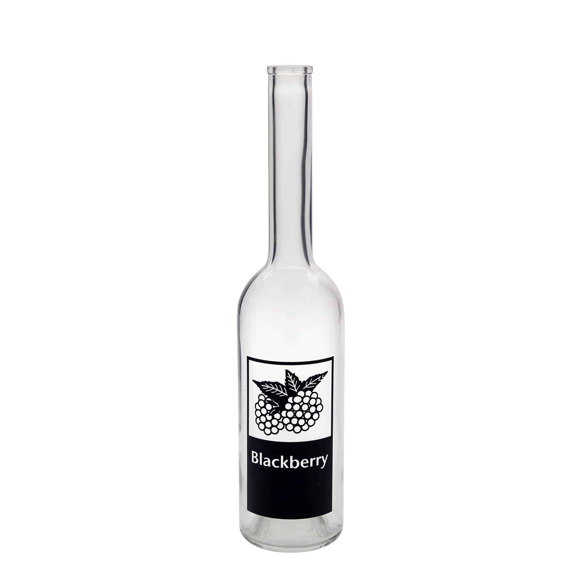 Botella de vidrio 'Opera' de 500 ml, motivo: Blackberry, boca: corcho Botella de vidrio 'Opera' de 500 ml, motivo: Blackberry, boca: corcho