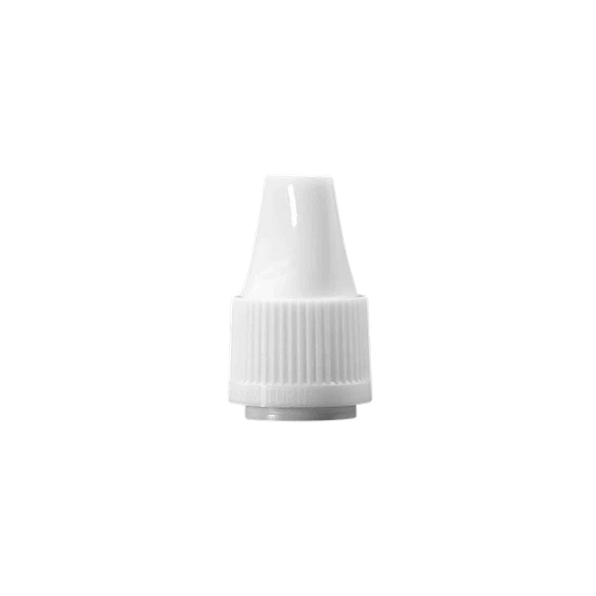 Tapón de rosca con garantía de calidad y seguro a prueba de niños para 'E-Liquid', plástico de PP, blanco Tapón de rosca con garantía de calidad y seguro a prueba de niños para 'E-Liquid', plástico de PP, blanco