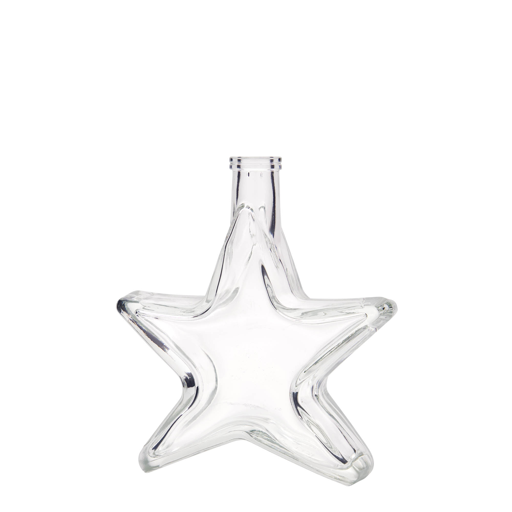Botella de vidrio de 200 ml 'Estrella', boca: corcho