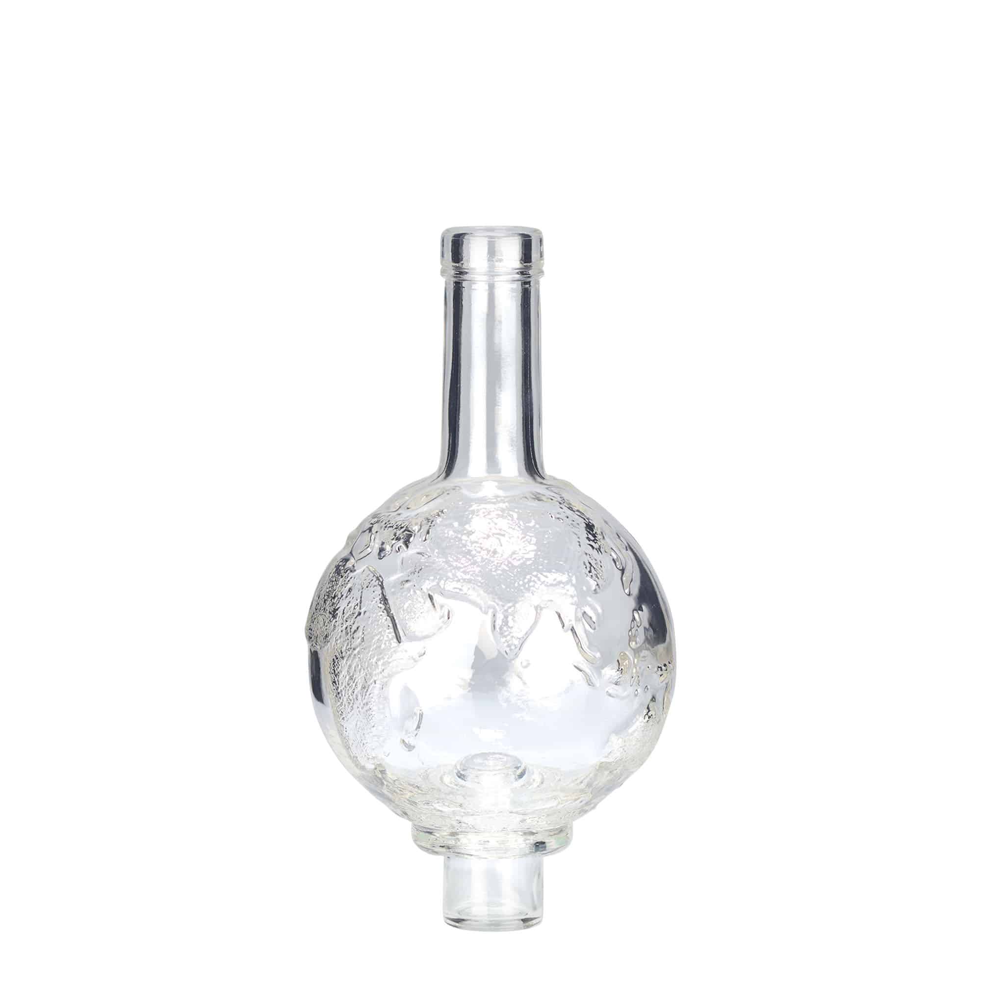 Botella de vidrio de 500 ml 'Globus', boca: corcho