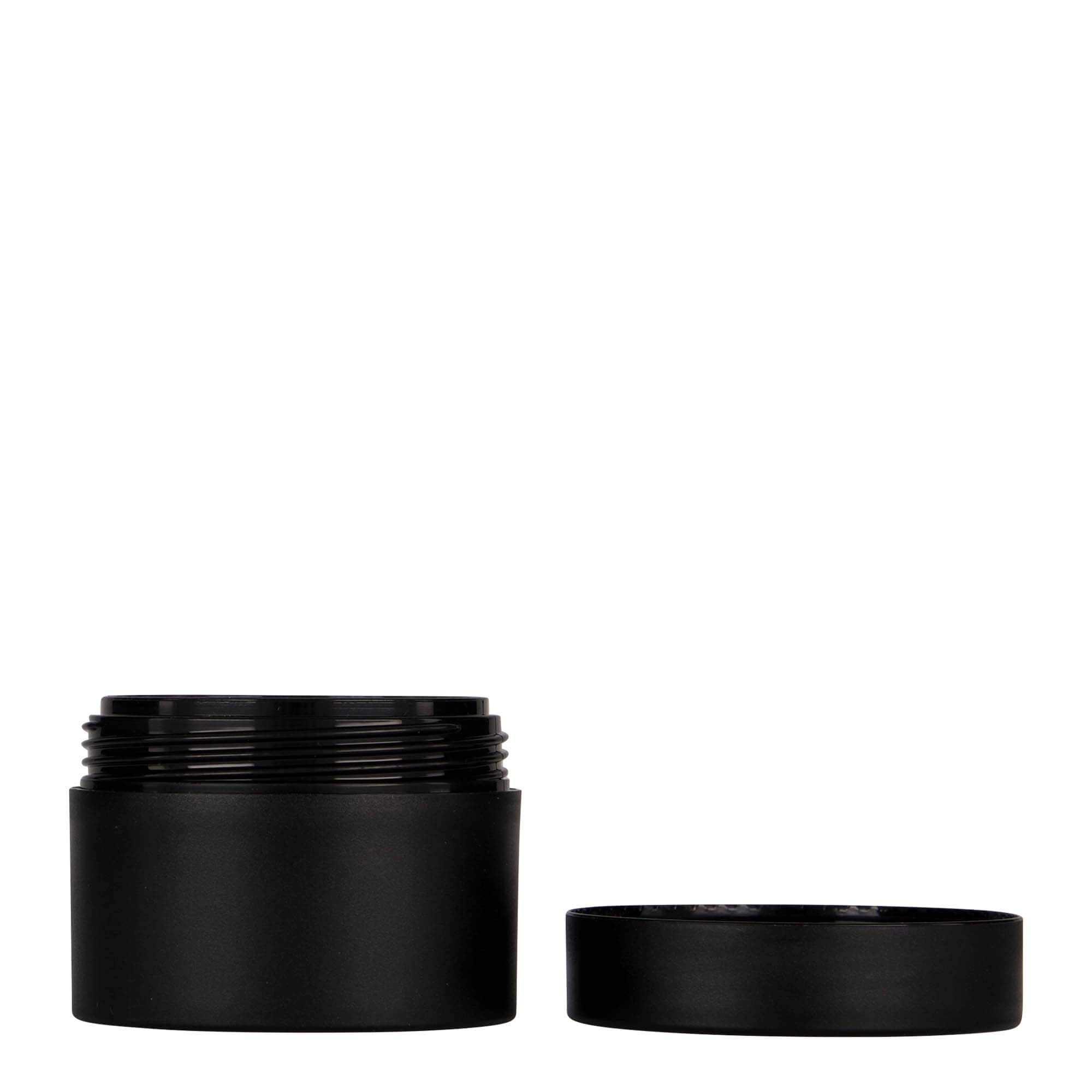 50 ml bote de plástico 'Antonella', PP, negro, boca: cierre de rosca