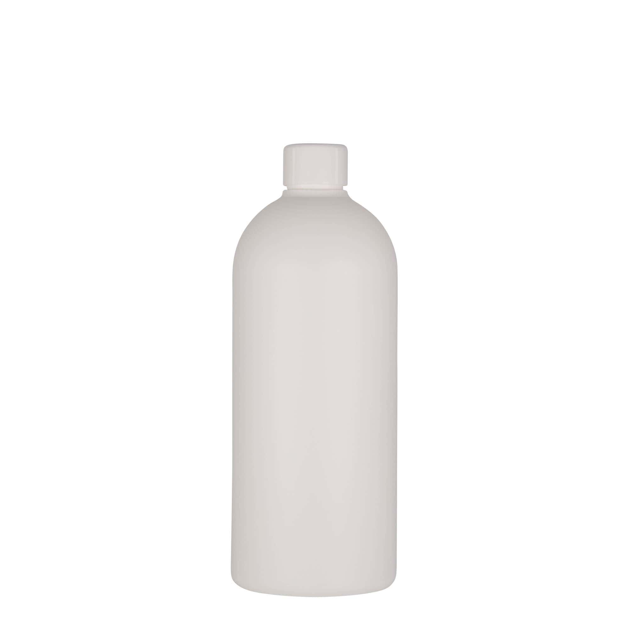 Botella de plástico 'Tuffy' de 500 ml, HDPE, blanco, boca: GPI 24/410