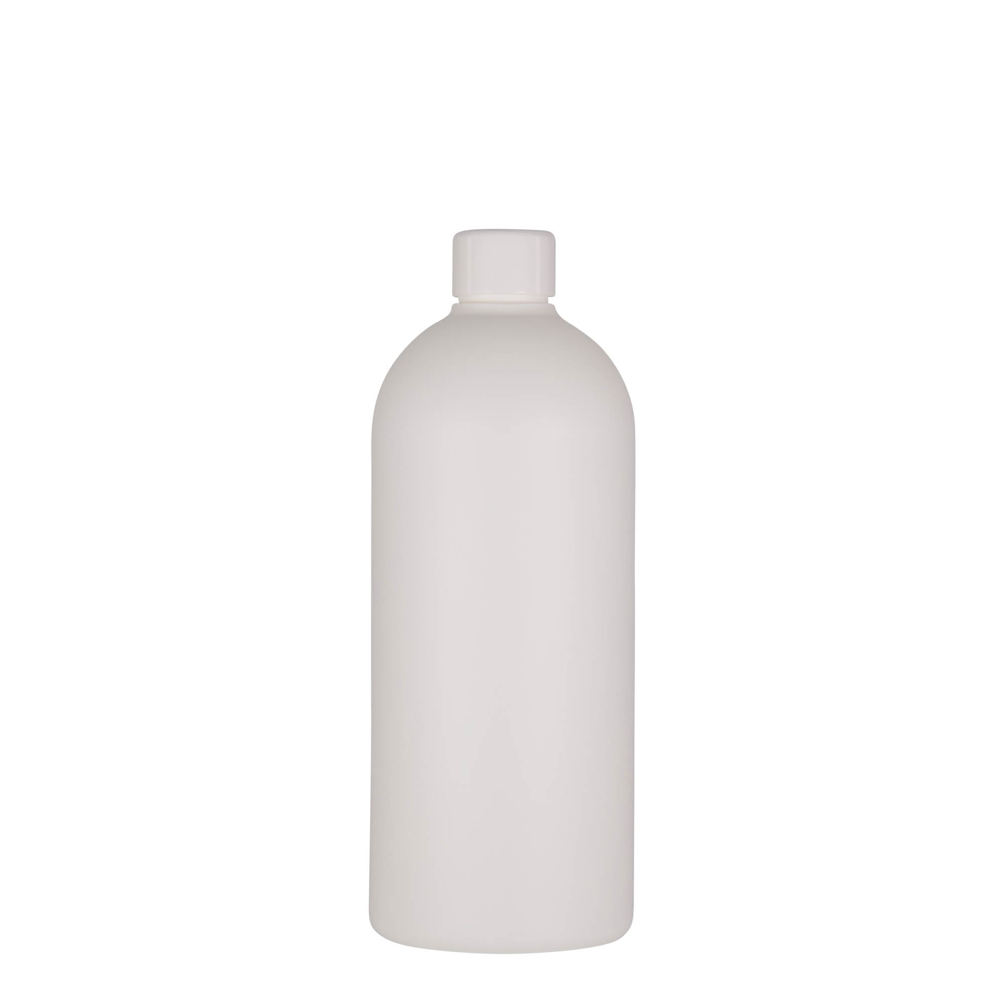 Botella de plástico de 500 ml 'Tuffy', HDPE, blanca, boca: 24/410