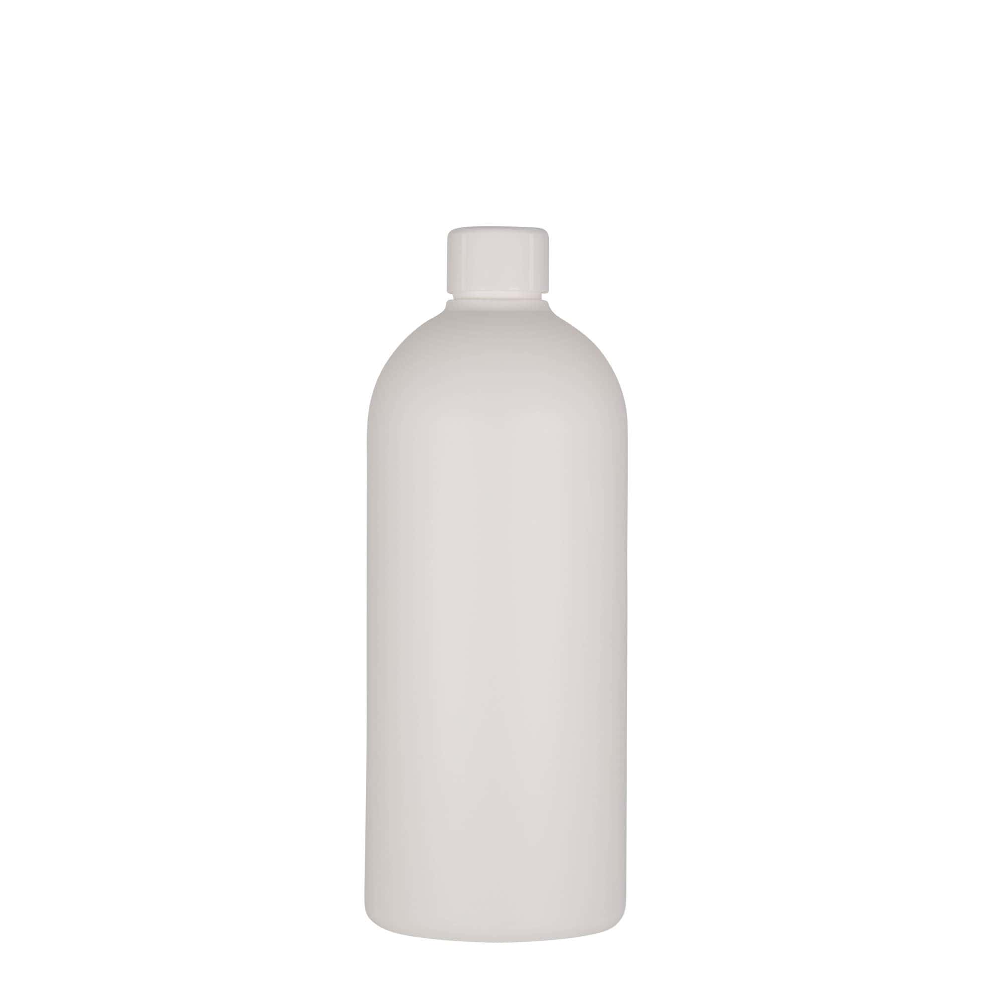 Botella de plástico de 500 ml 'Tuffy', HDPE, blanca, boca: 24/410