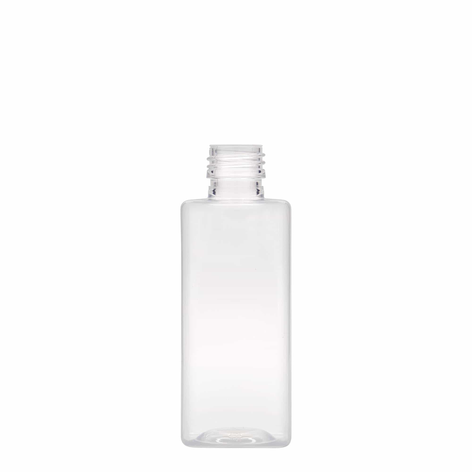 Botella PET de 250 ml 'Karl', cuadrada, plástico, boca: PP 28