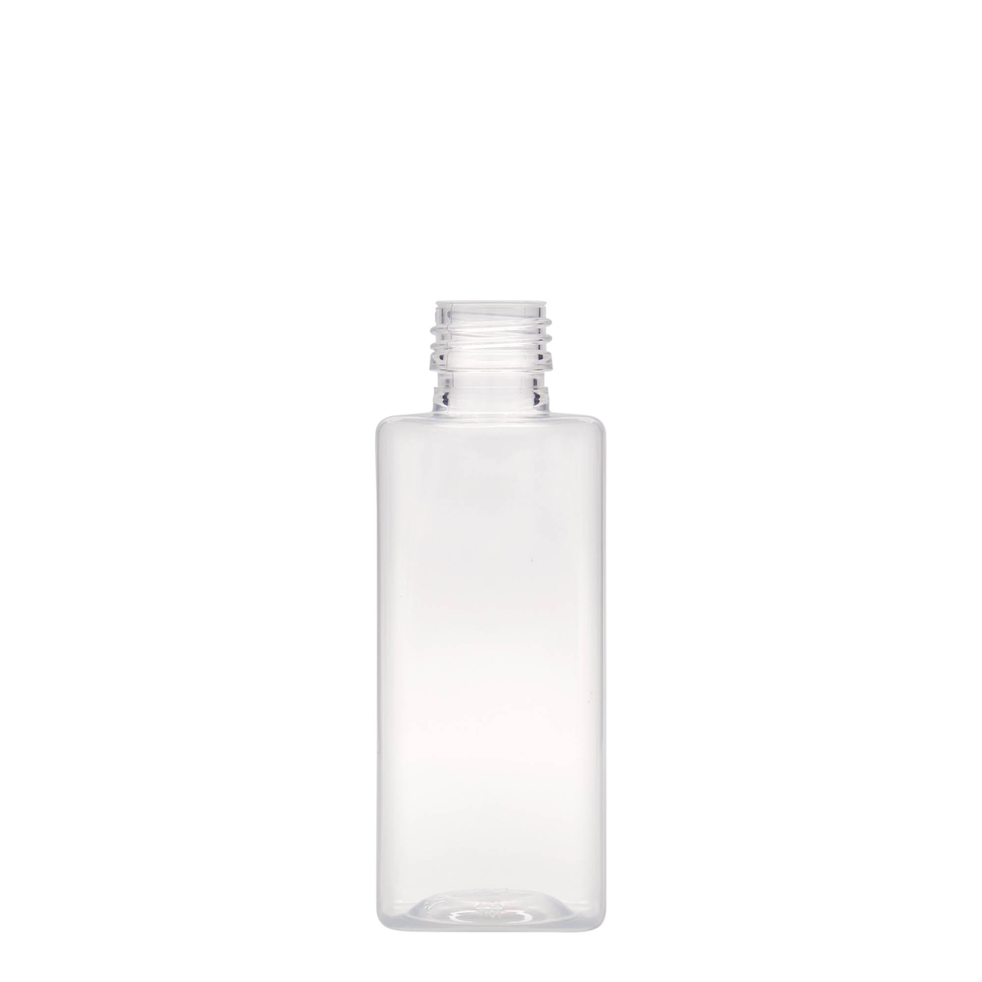 Botella PET de 250 ml 'Karl', cuadrada, plástico, boca: PP 28