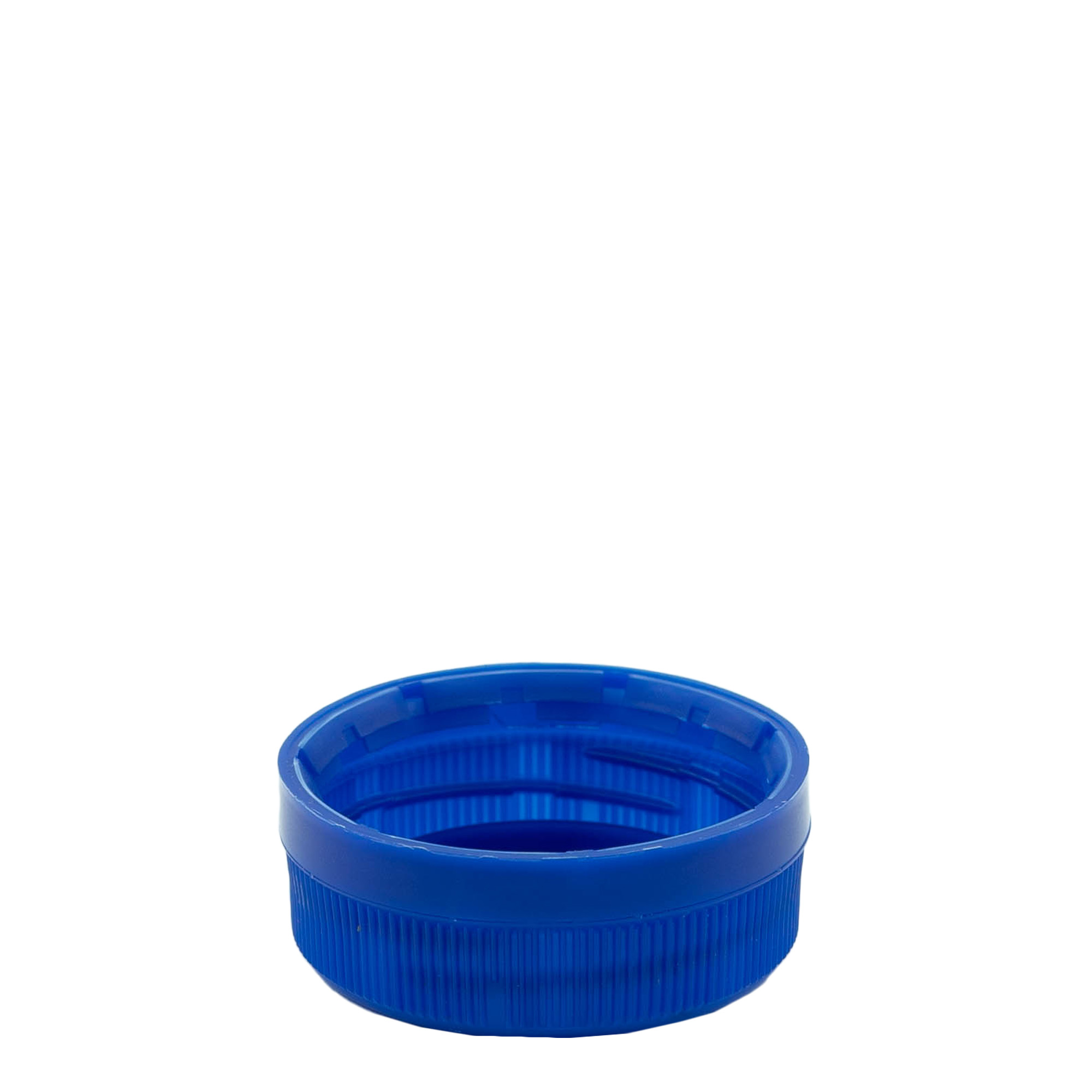 Tapa de rosca con rosca doble, plástico PE, azul, para boca: PET 38 mm Tapa de rosca con rosca doble, plástico PE, azul, para boca: PET 38 mm