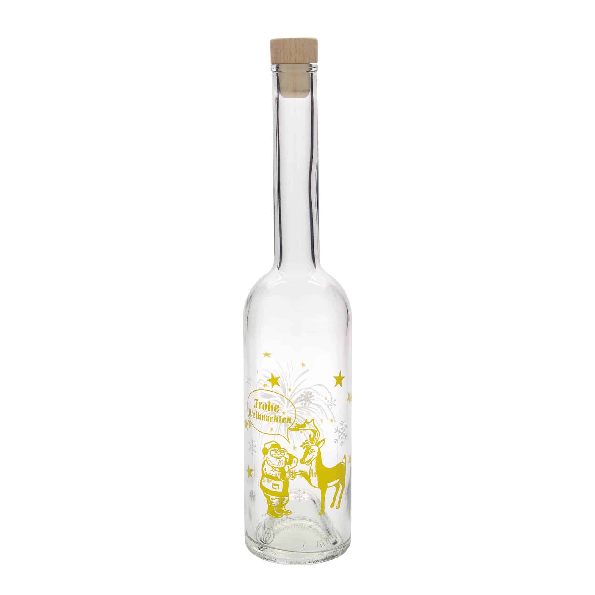 Botella de vidrio 'Opera' de 500 ml, motivo: fuegos artificiales, boca: corcho