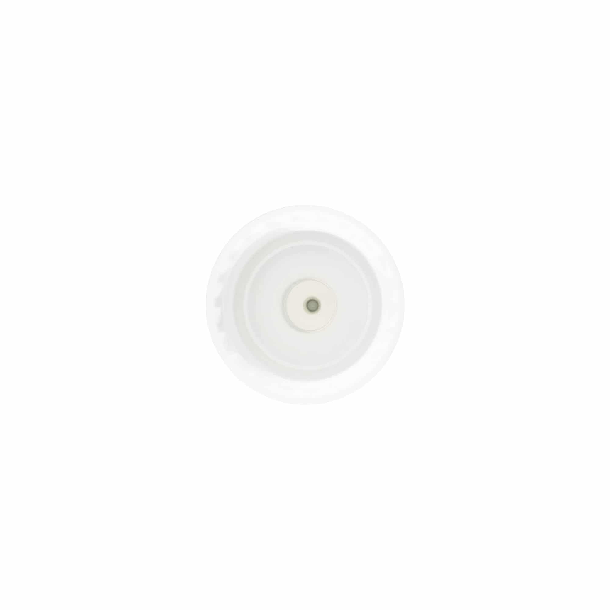 Tapa de rosca con aplicador, plástico PP, blanco, para boquilla: 24/410