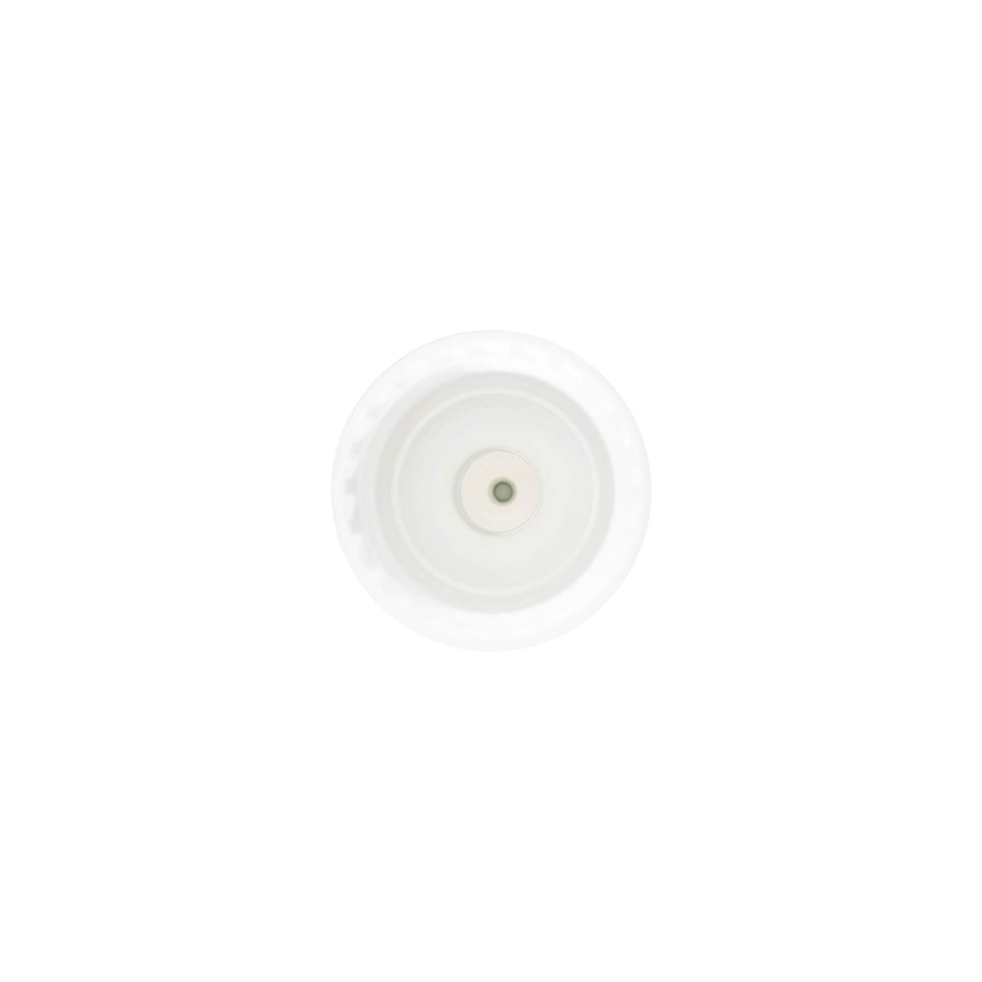 Tapa de rosca con aplicador, plástico PP, blanco, para boquilla: 24/410 Tapa de rosca con aplicador, plástico PP, blanco, para boquilla: 24/410