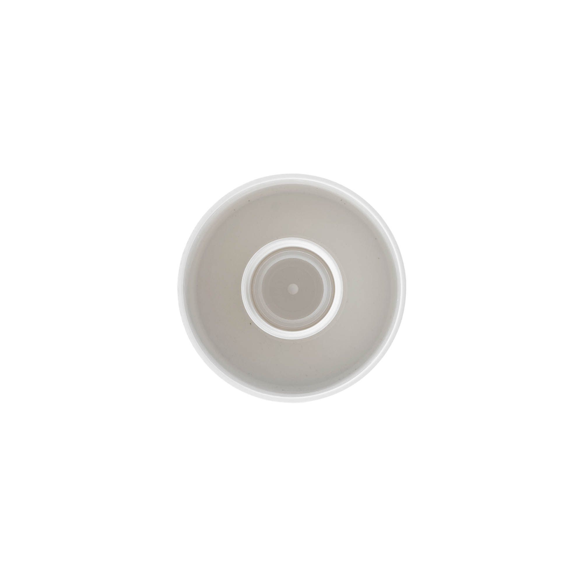Tapa roscada para botella redonda con inserto de jeringa, plástico PE, blanco, para boca: DIN 25 Tapa roscada para botella redonda con inserto de jeringa, plástico PE, blanco, para boca: DIN 25