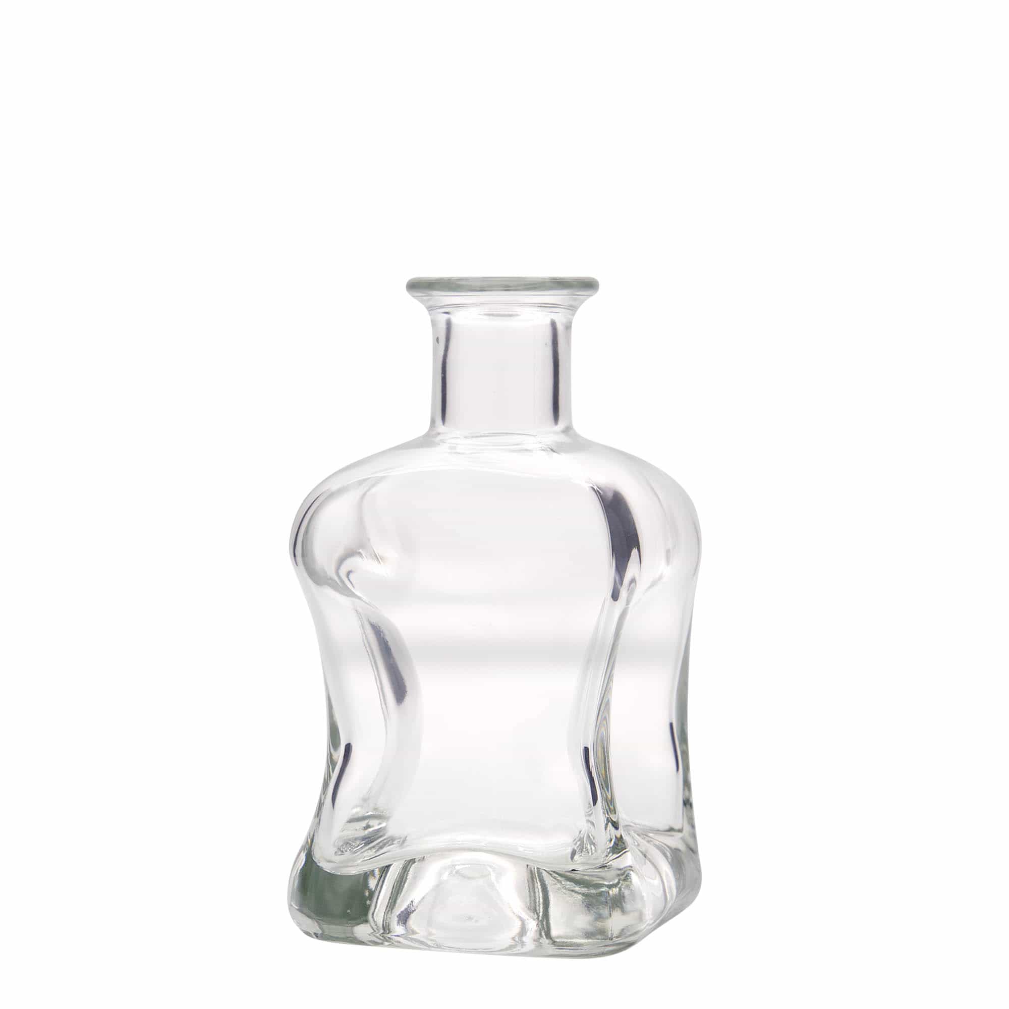 Botella de vidrio de 350 ml 'Dublin', cuadrada, boca: corcho