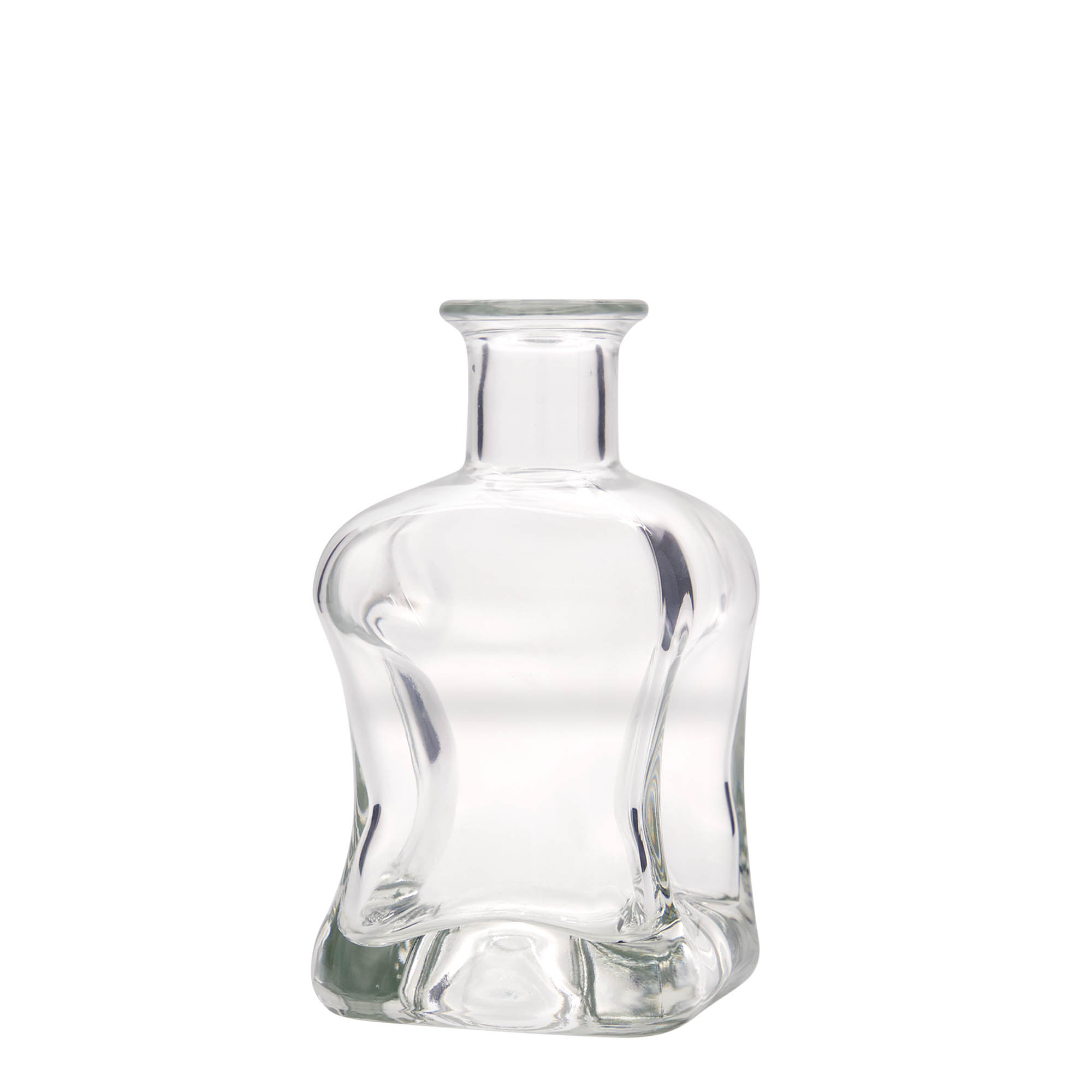 Botella de vidrio de 350 ml 'Dublin', cuadrada, boca: corcho