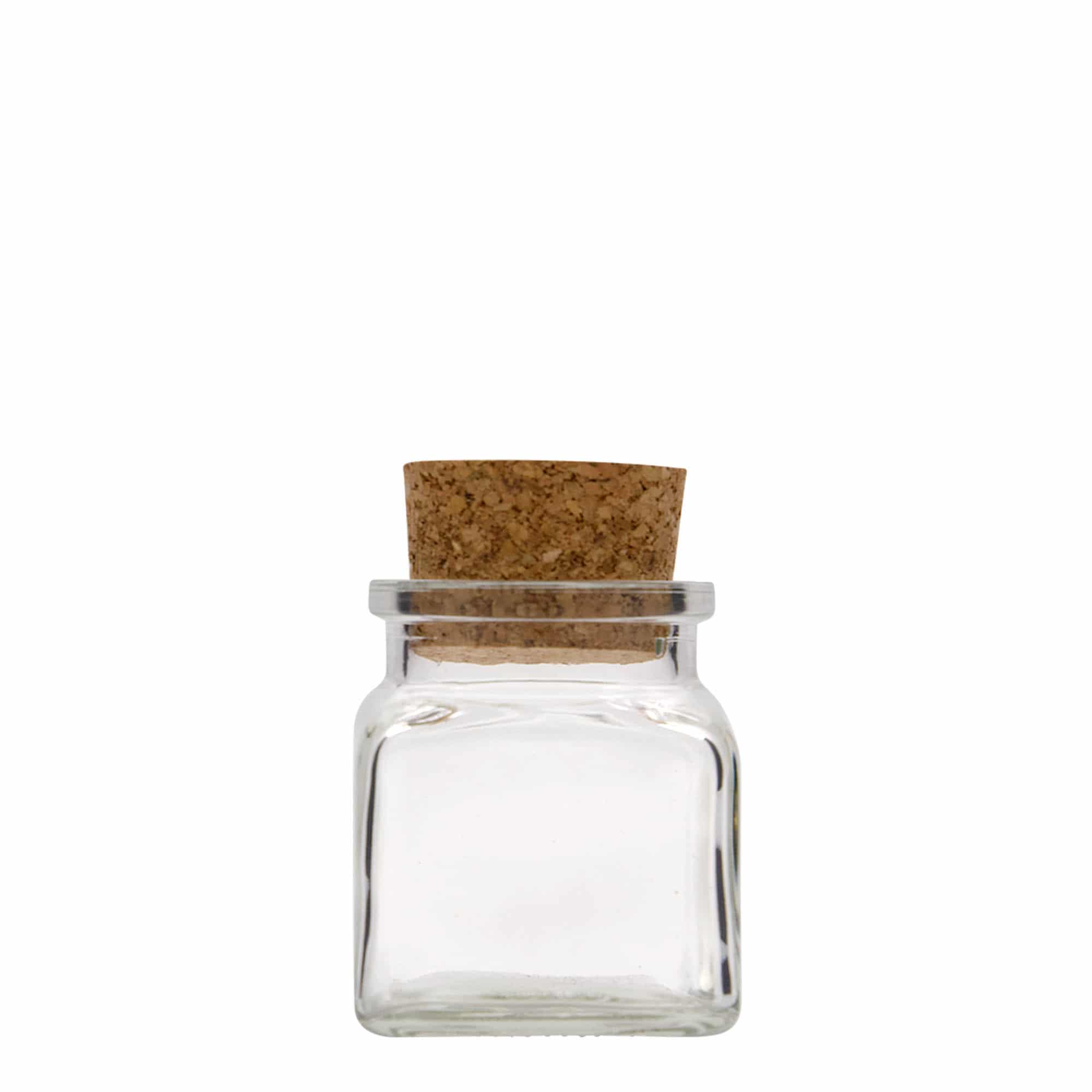 120 ml tarro de corcho, cuadrado, boca: corcho