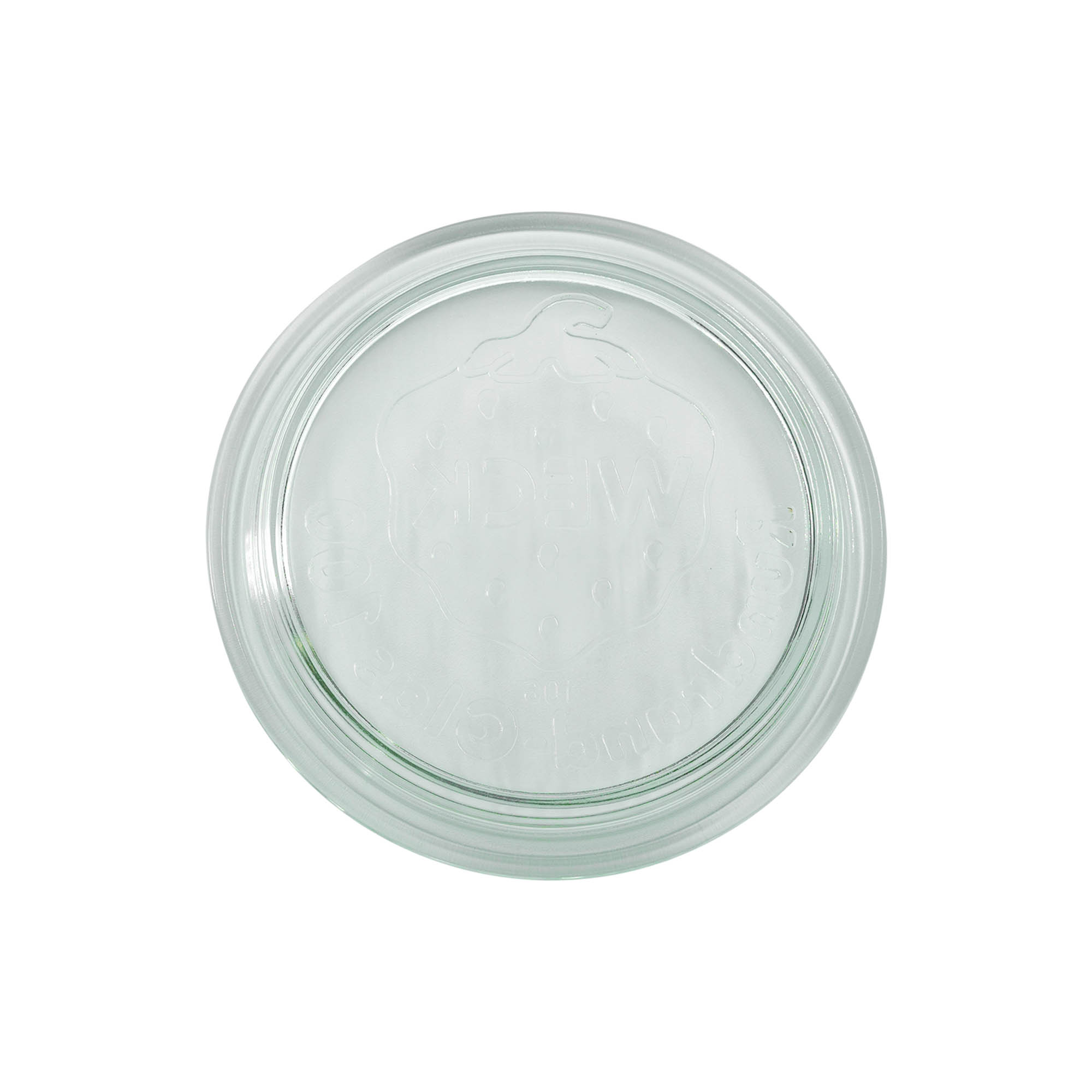 Tapa de vidrio WECK con borde redondo #, para boca: RR100 Tapa de vidrio WECK con borde redondo #, para boca: RR100