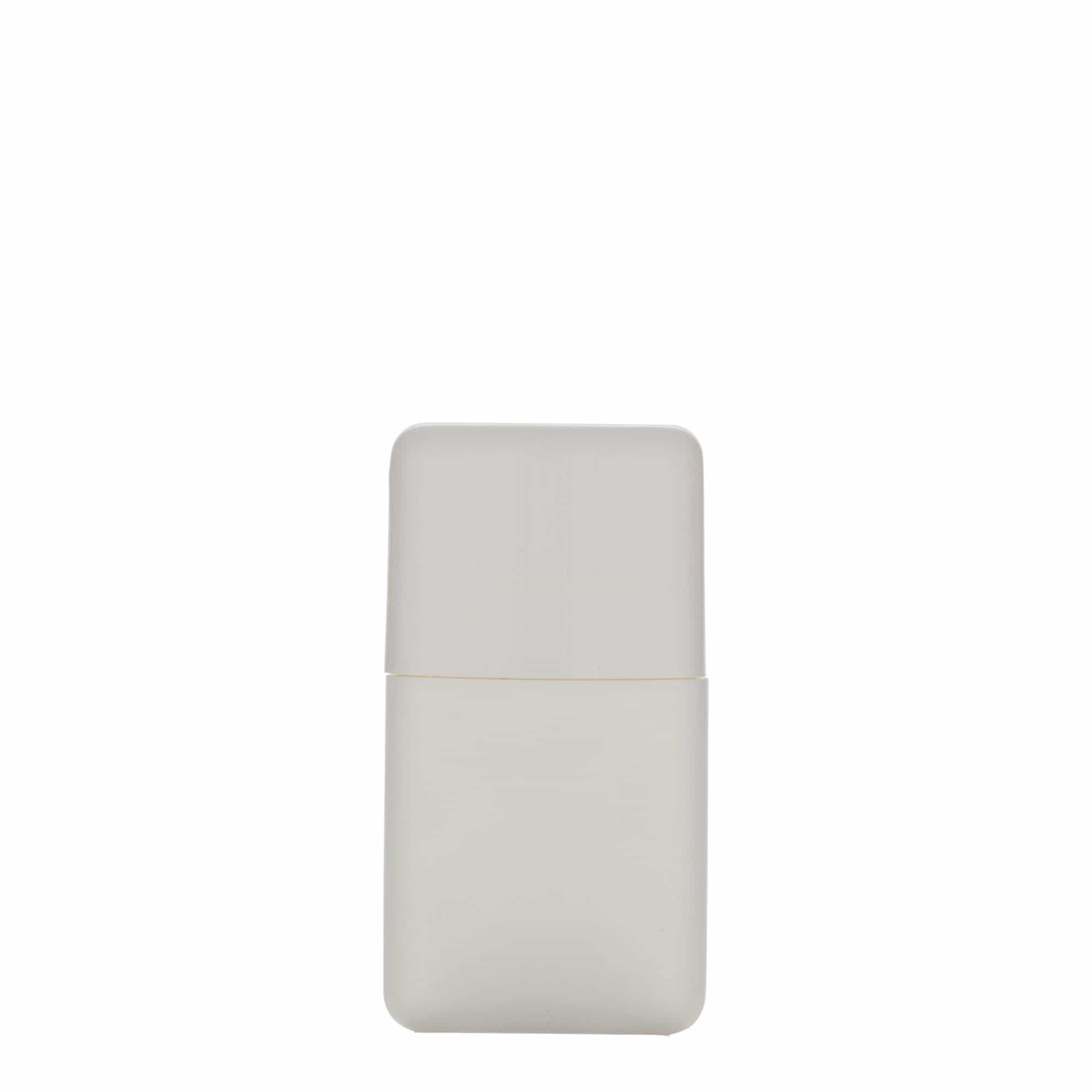 Botella tubular de 30 ml, ovalada, plástico de HDPE, blanco, boca: tapón de rosca