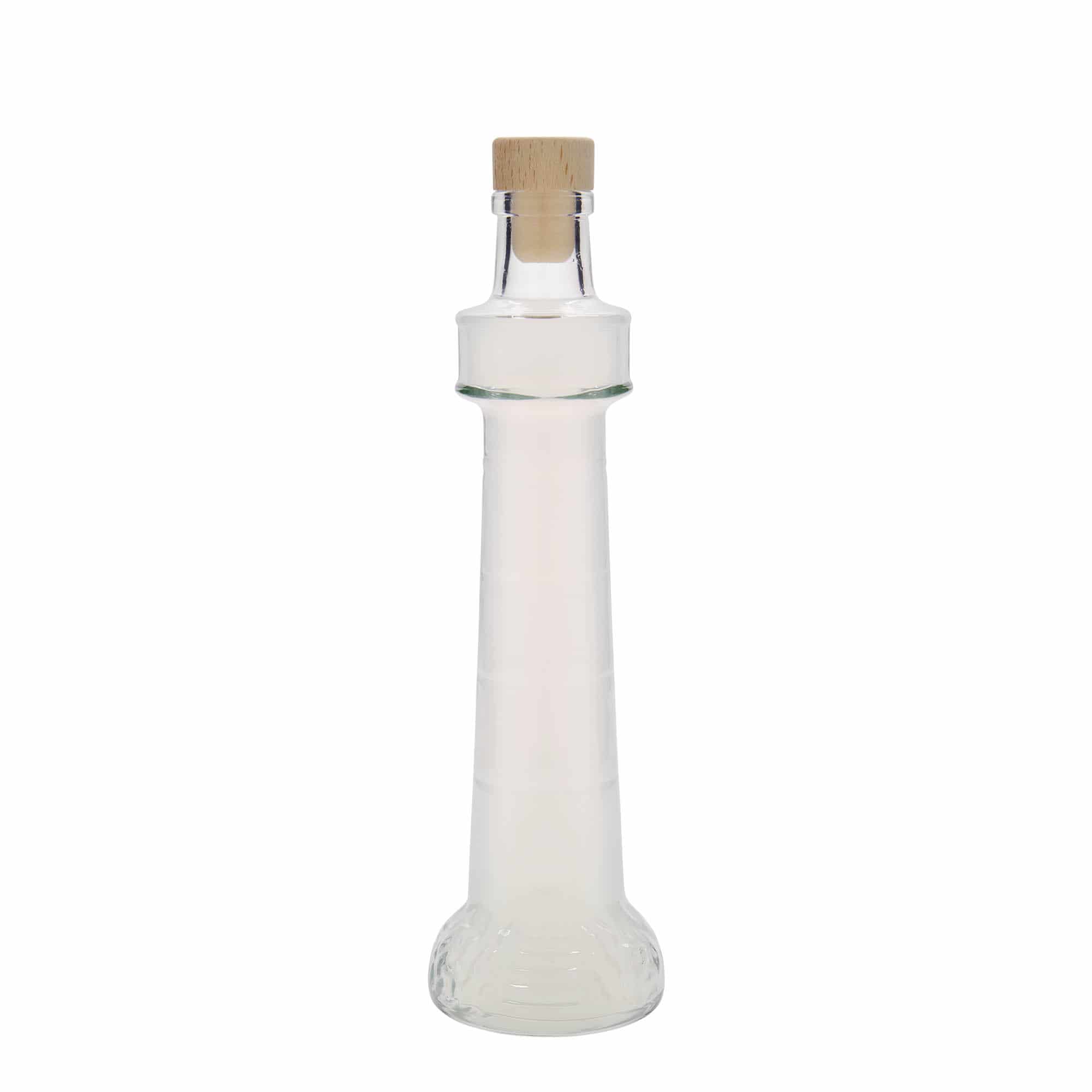 Botella de vidrio 'Faro' de 200 ml, boca: corcho