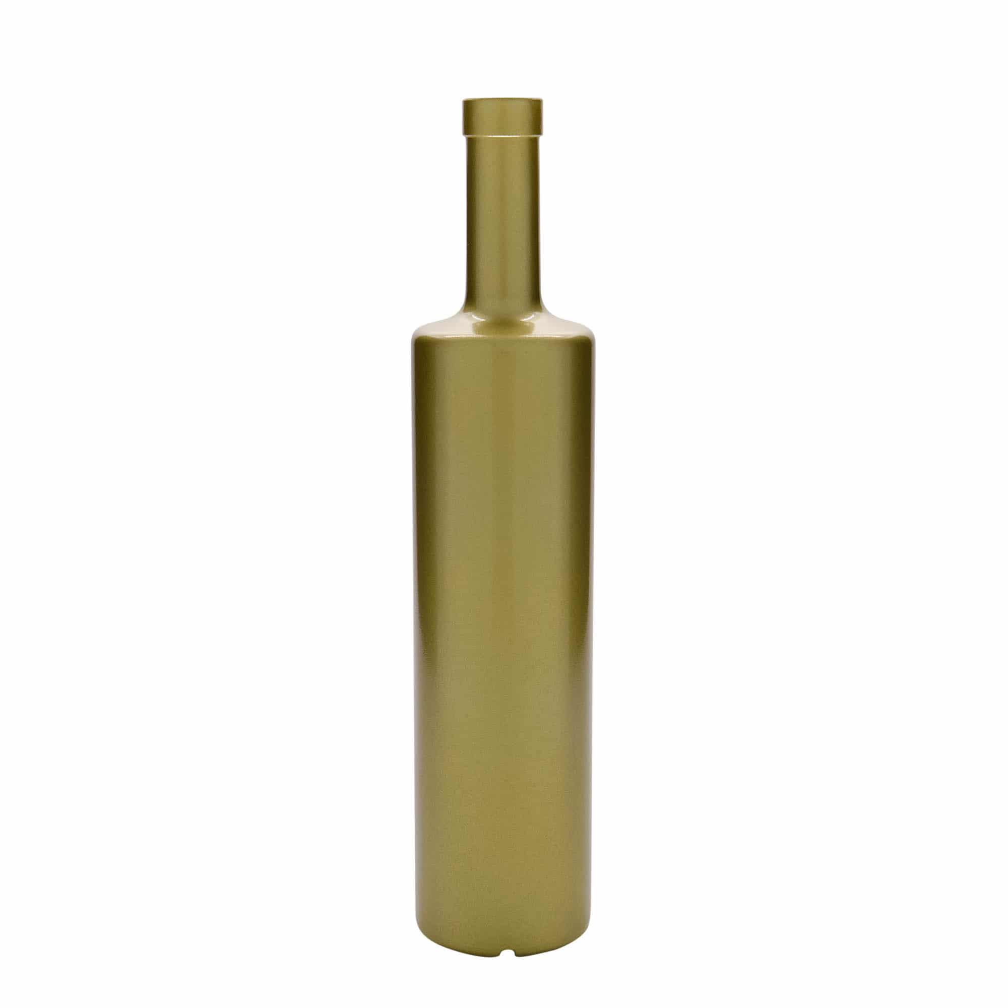 Botella de vidrio 'Centurio' de 700 ml, dorado, boca: corcho