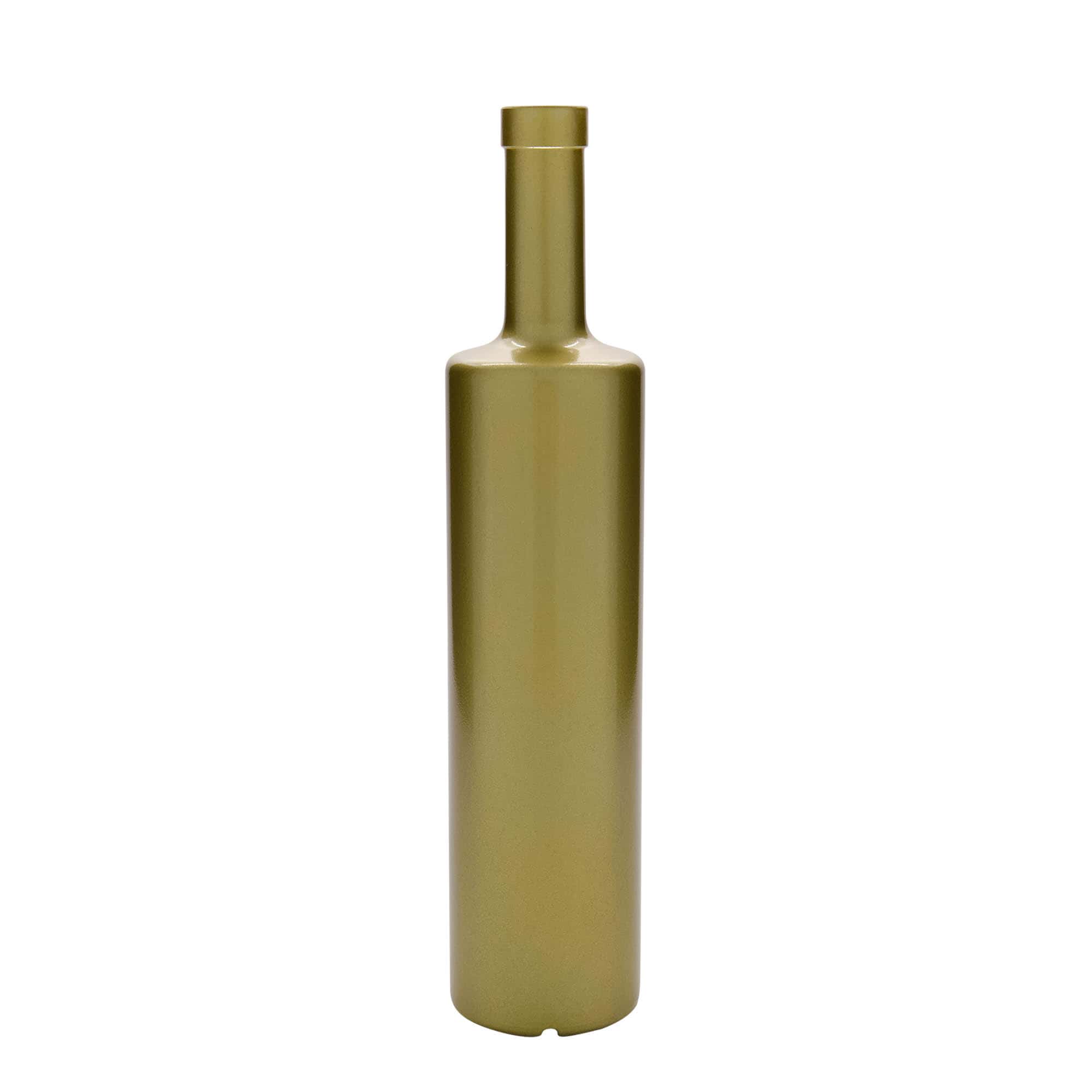 Botella de vidrio de 700 ml «Centurio», dorada, boca: corcho