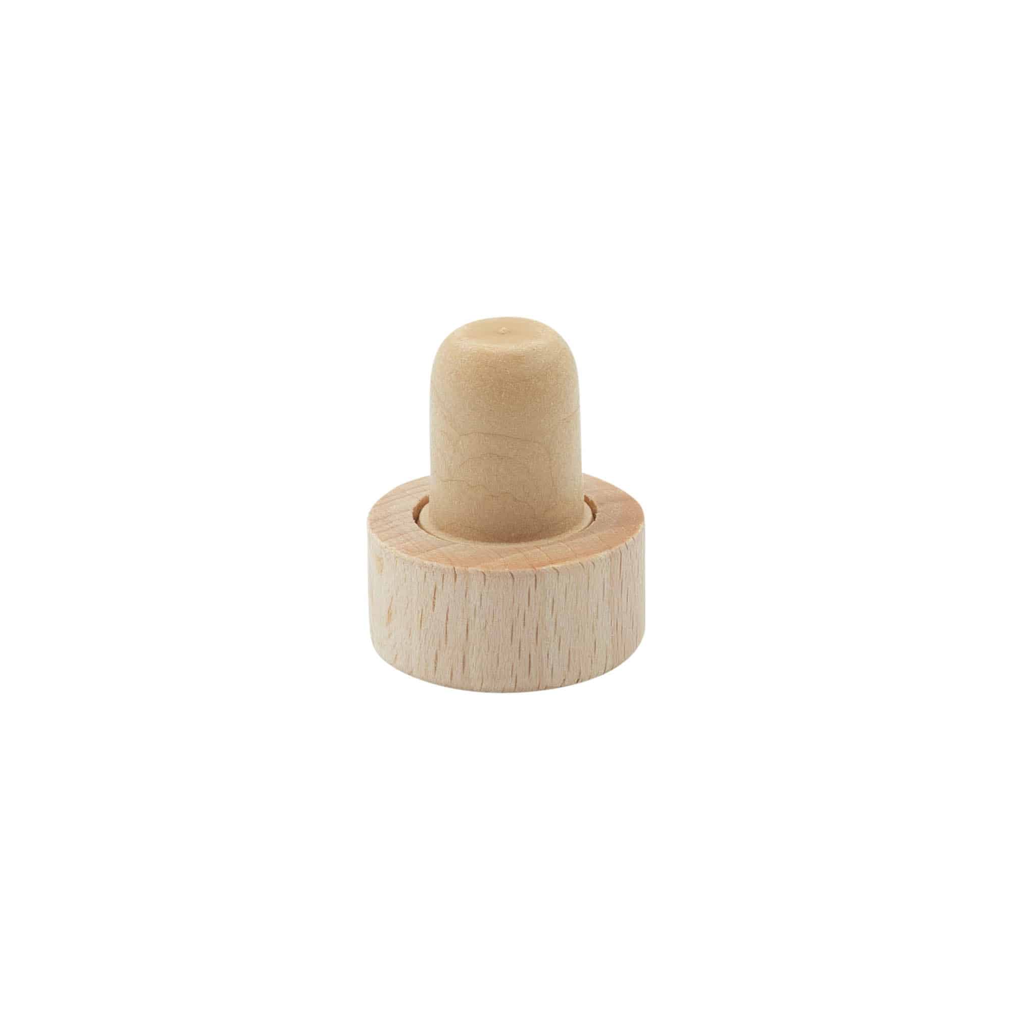 Tapones de corcho con asa de 16 mm, madera/plástico, para boca: corcho