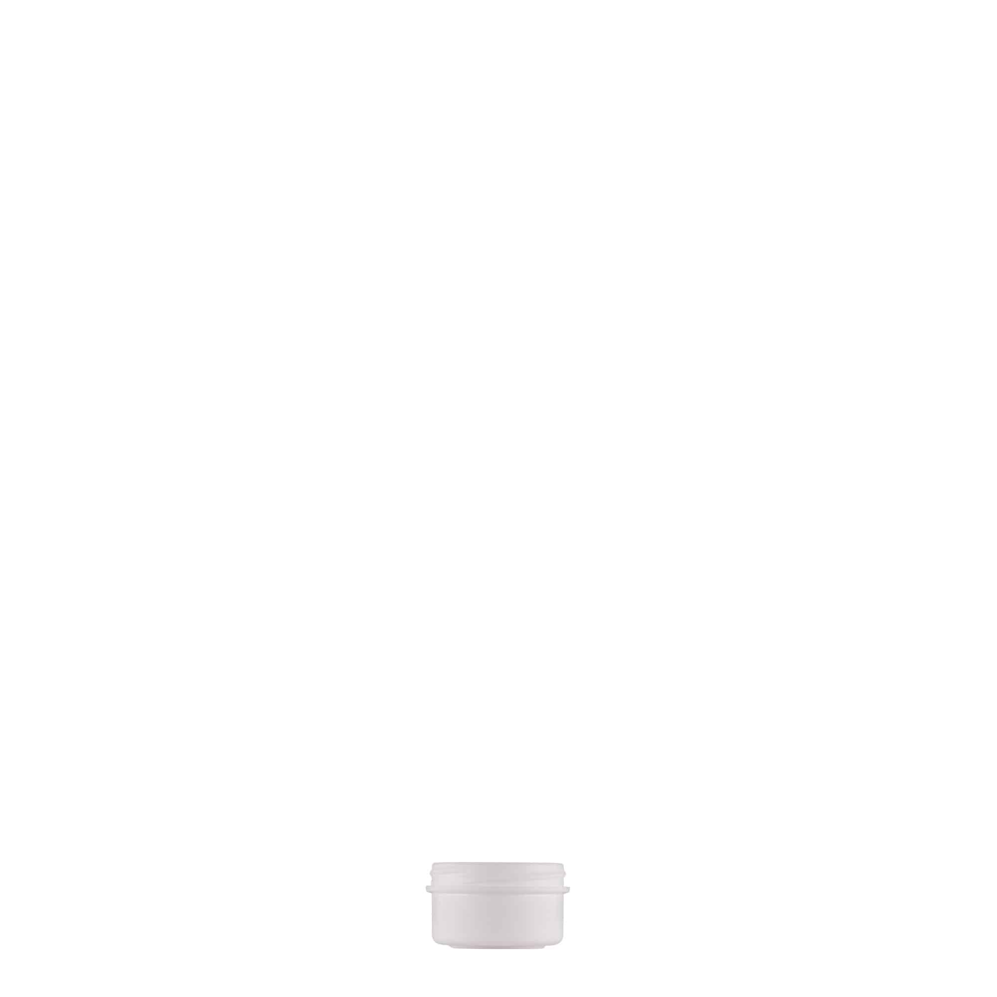 Bote de plástico 'White Line' de 6 ml, PP, blanco, boca: tapón de rosca Bote de plástico 'White Line' de 6 ml, PP, blanco, boca: tapón de rosca