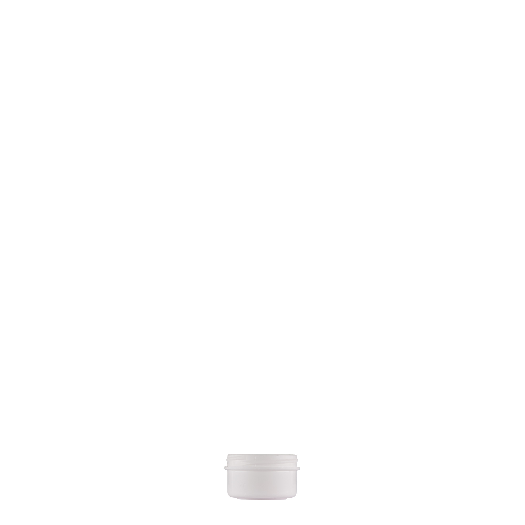 6 ml bote de plástico 'White Line', PP, blanco, boca: cierre de rosca 6 ml bote de plástico 'White Line', PP, blanco, boca: cierre de rosca