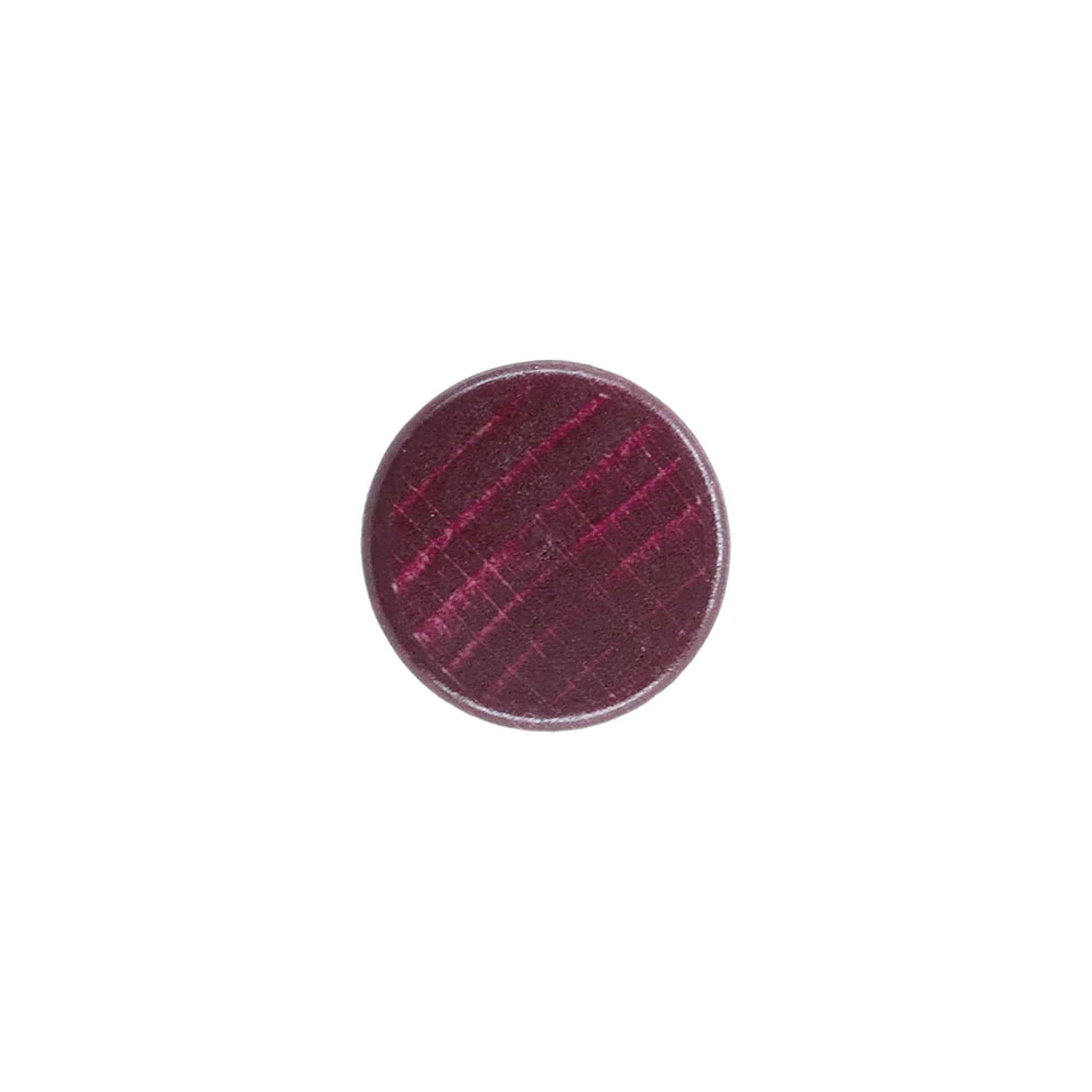 Corcho con cabeza de 19 mm, madera/plástico, rojo burdeos, para boca: corcho