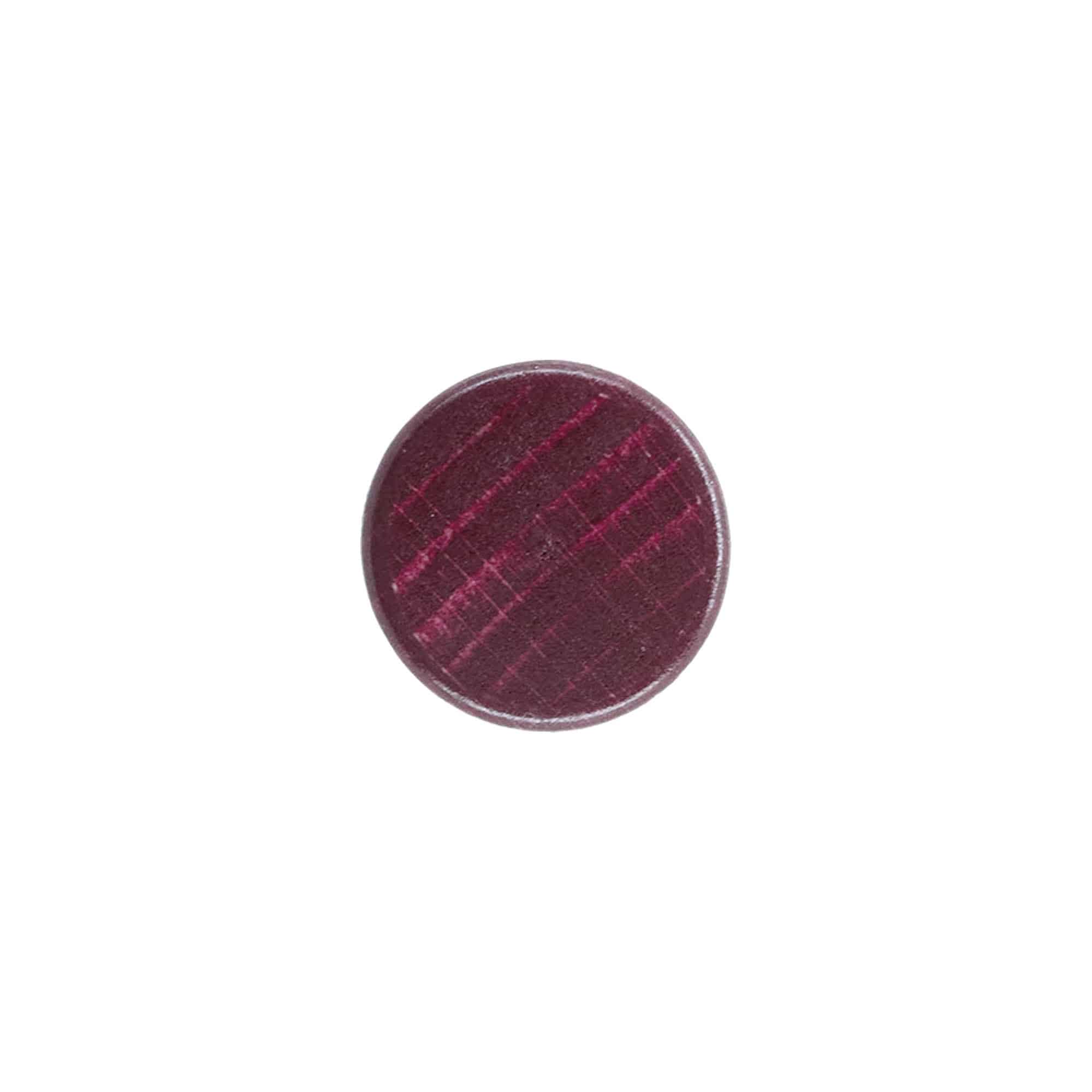 Tapones de corcho con asa de 19 mm, madera/plástico, color burdeos, para boca: corcho