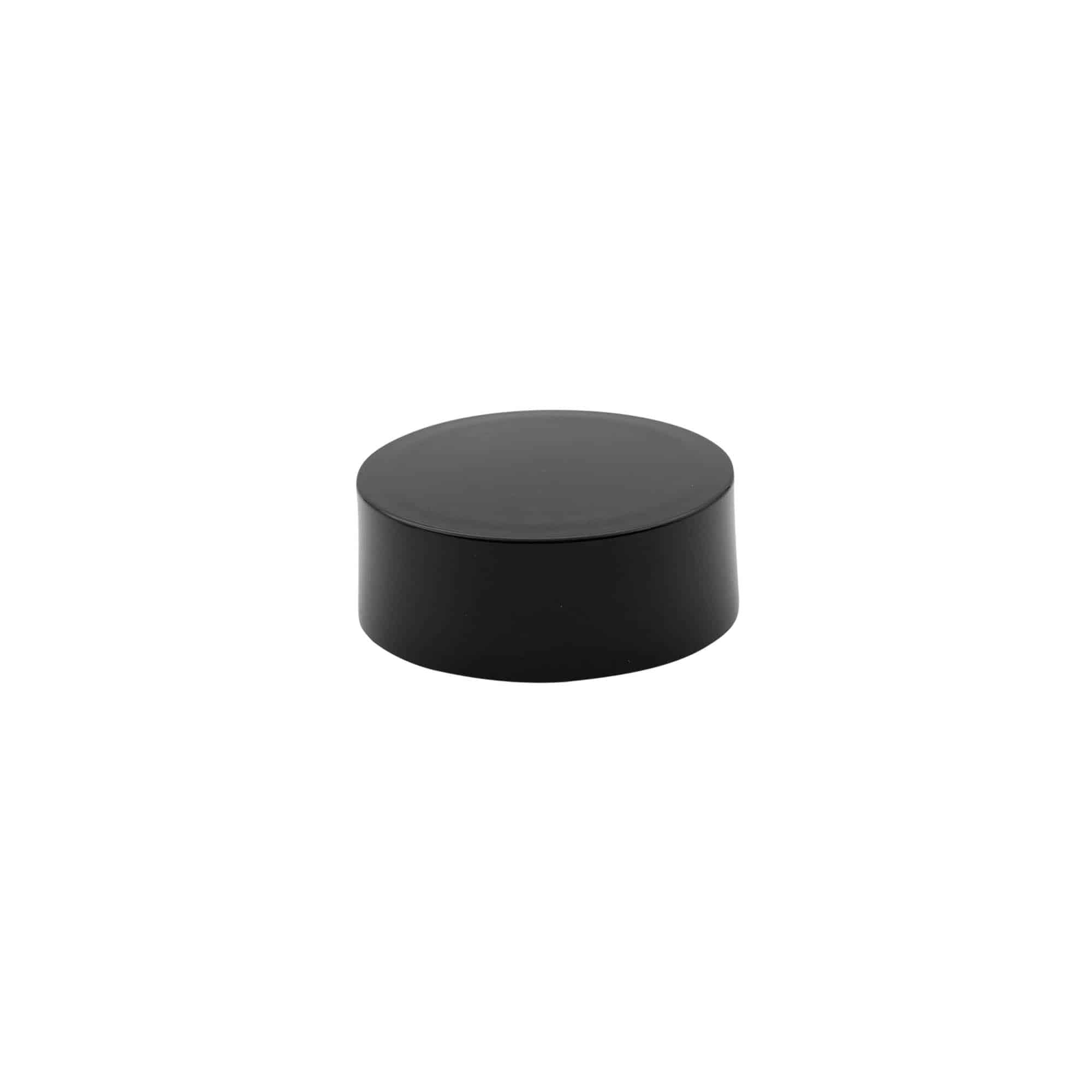 Tapa roscada, plástico PP, negro, para boca: 58/400