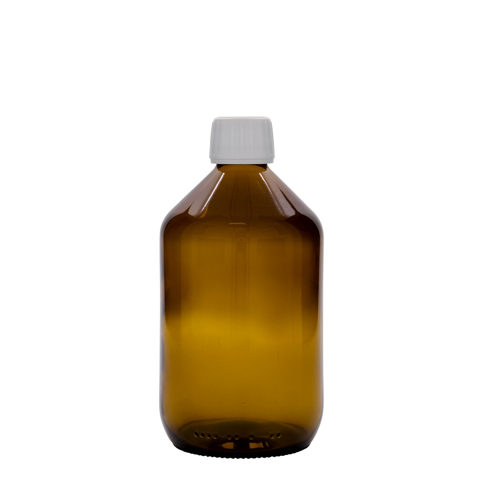 500 ml botella médica, marrón, vidrio, boca: PP 28