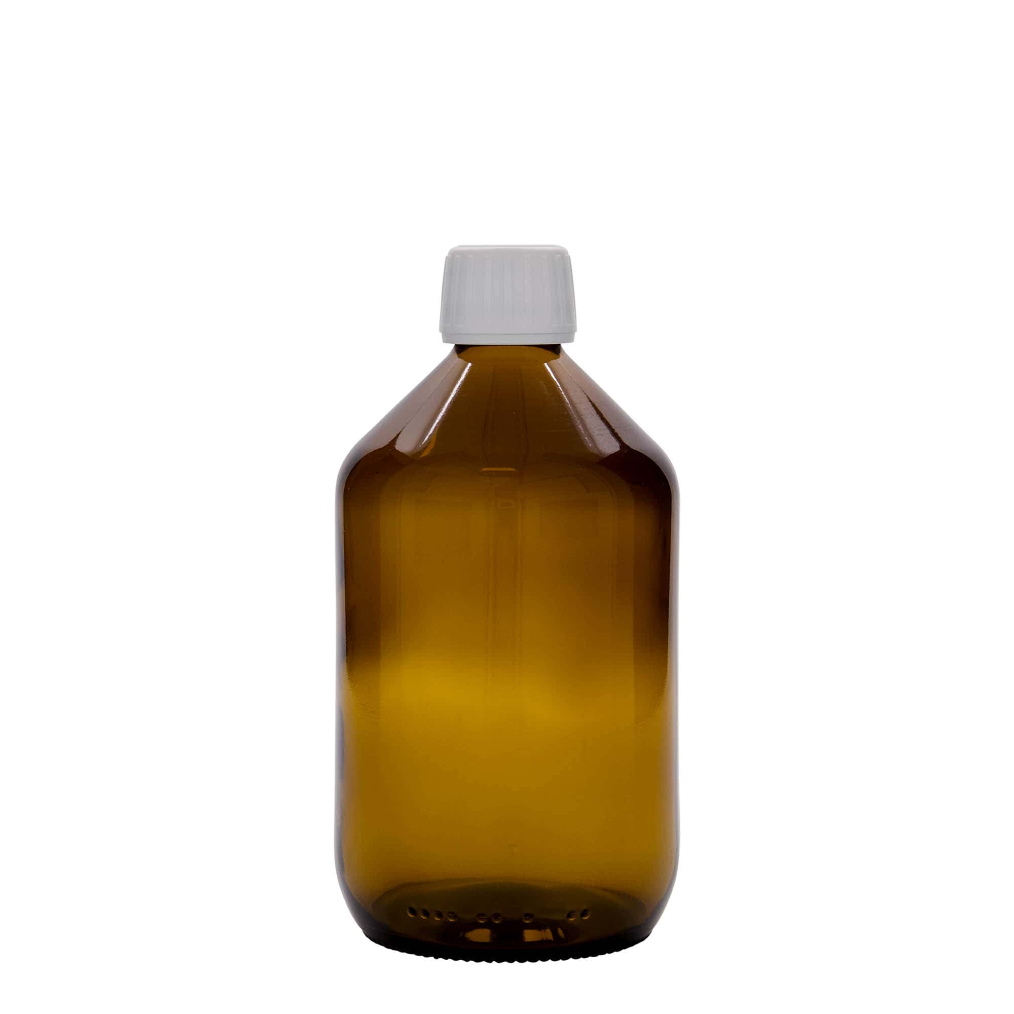 500 ml botella médica, marrón, vidrio, boca: PP 28