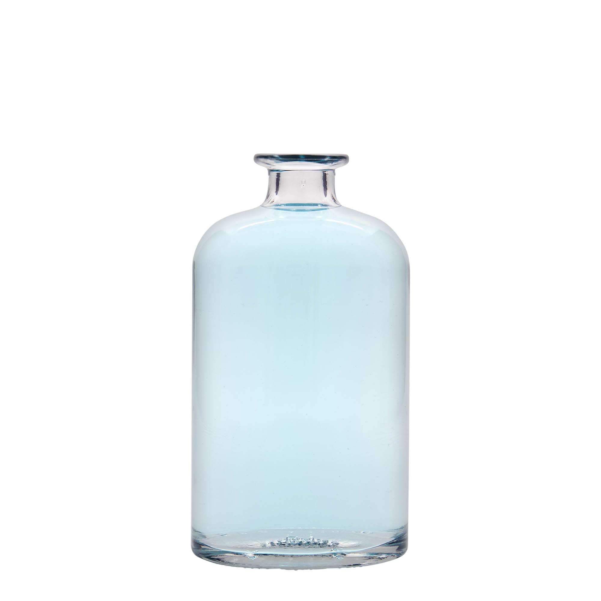 Botella de vidrio de 500 ml 'Dundee', ovalada, boca: corcho