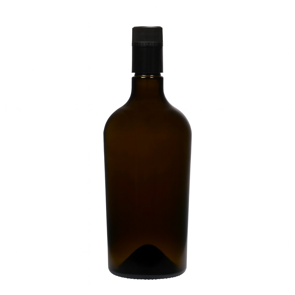 Botella de vinagre/aceite de 750 ml «Oleum», vidrio, verde antiguo, boca: DOP