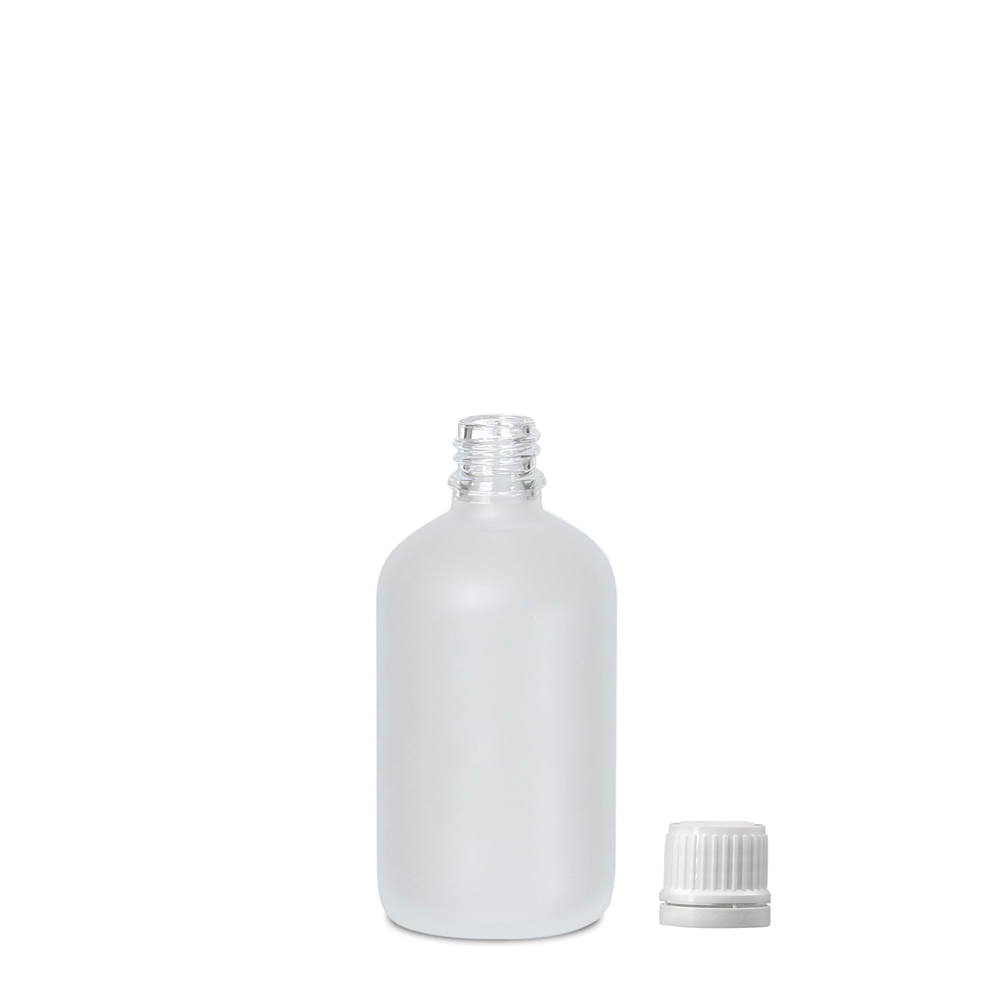 100 ml frasco medicinal, vidrio, esmerilado, boca: DIN 18