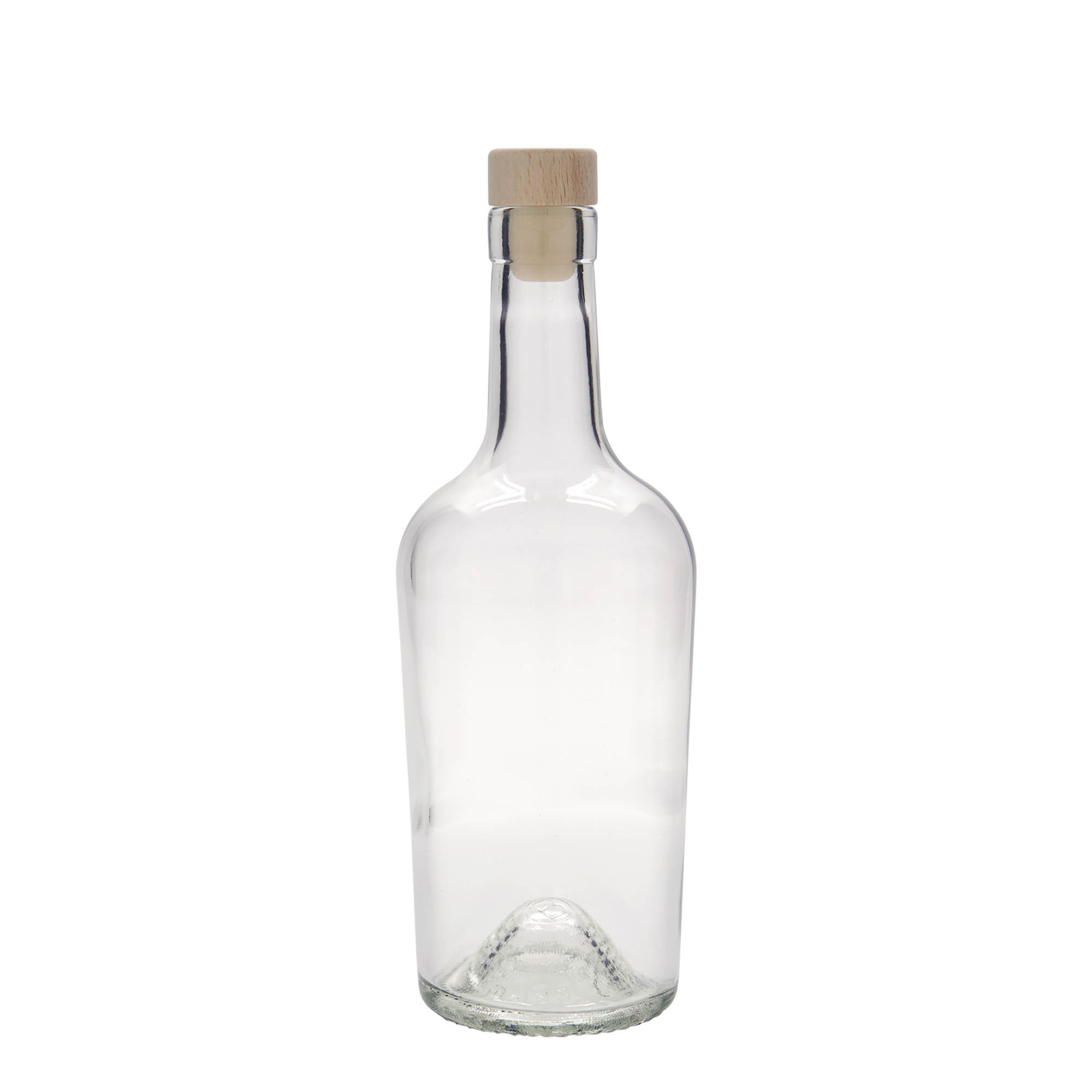 Botella de vidrio de 500 ml 'Margarethe', boca: corcho