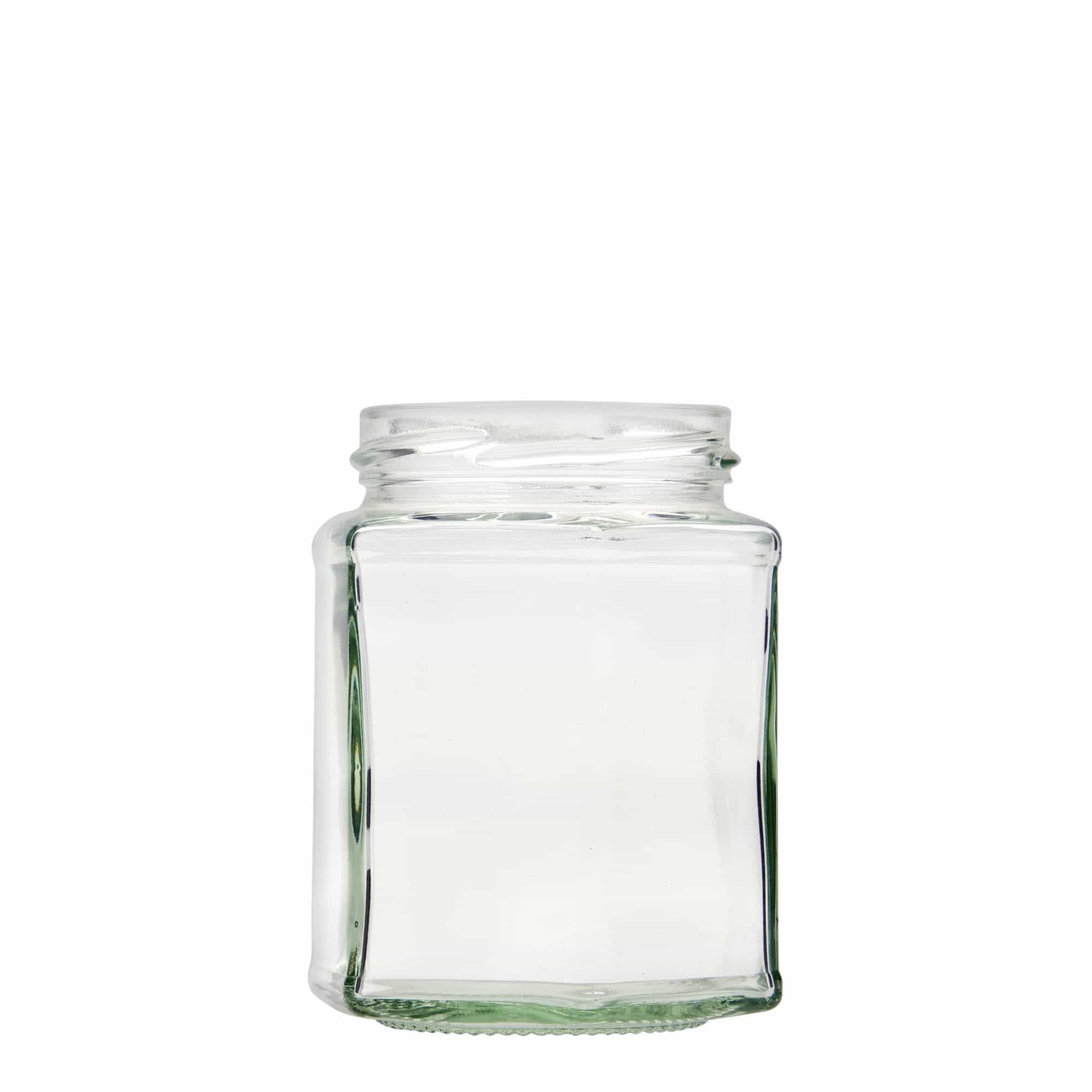 Tarro hexagonal de 324 ml, boca: Twist-Off (TO 66)