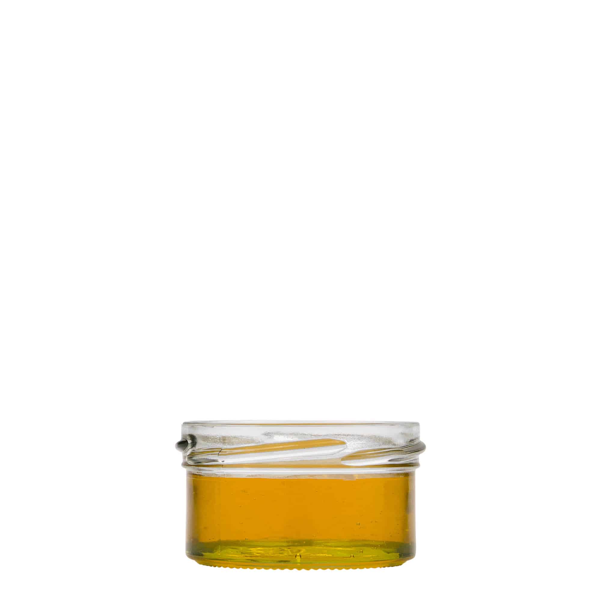 Tarro de vidrio cilíndrico liso de 70 ml, boca: Twist-Off (TO 66)