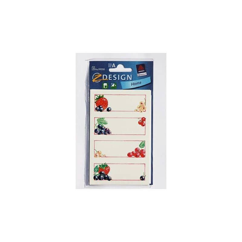 Etiquetas Zweckform 'Grosellas', rectangulares, papel, multicolor Etiquetas Zweckform 'Grosellas', rectangulares, papel, multicolor