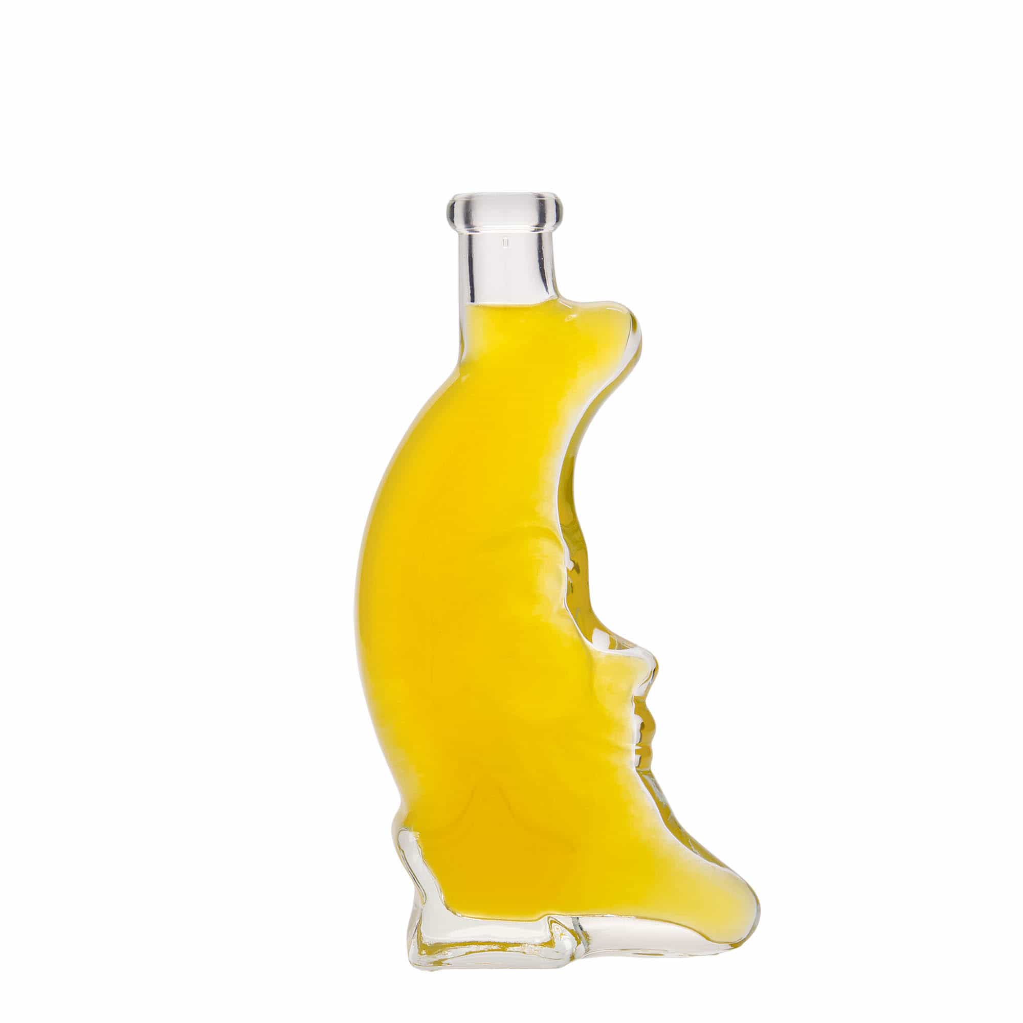 Botella de vidrio 'Luna' de 200 ml, boca: corcho