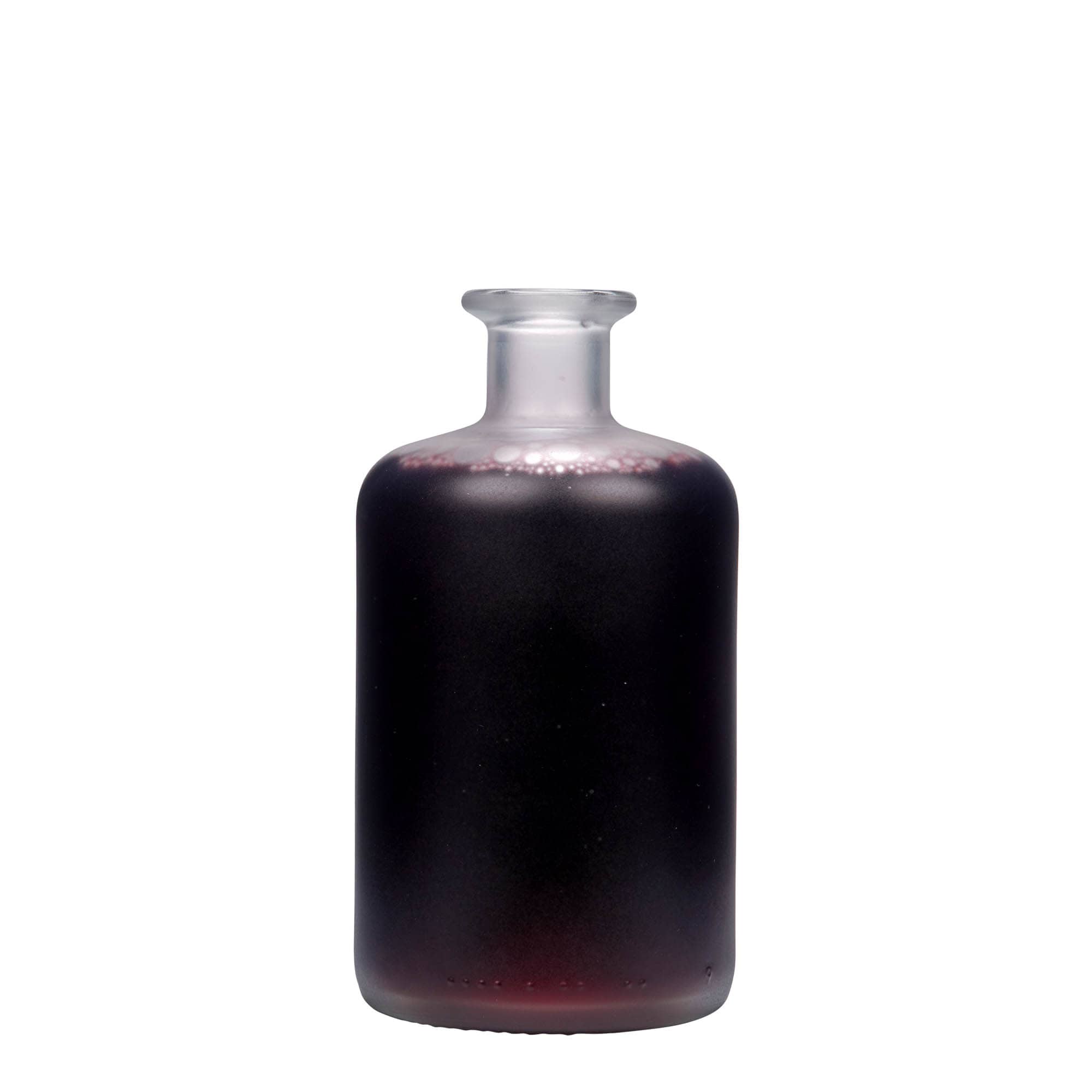 Botella de vidrio de 500 ml para farmacéutico, enfriada, boca: corcho