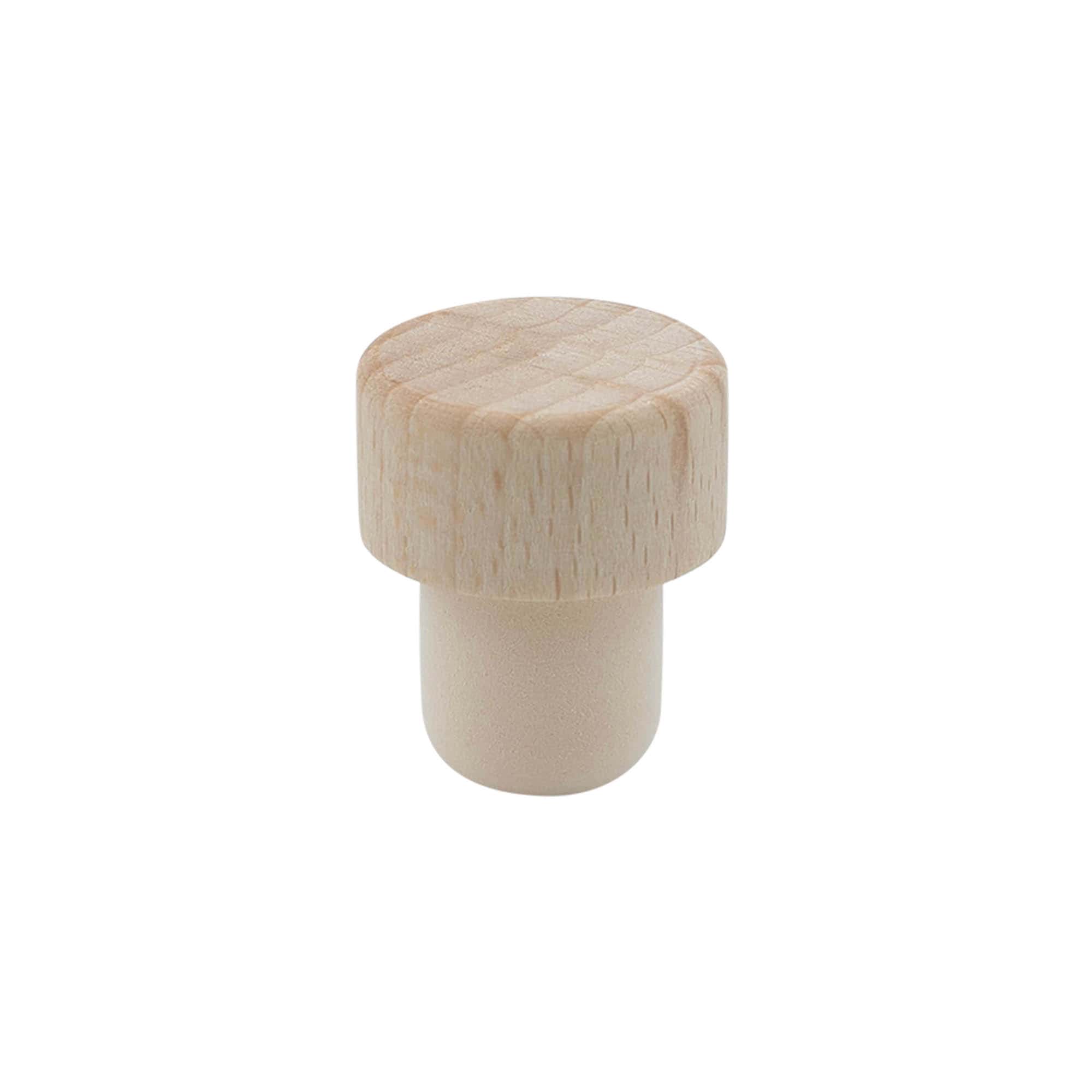 Tapones con asa de corcho 19 mm, madera/plástico, para boca: corcho