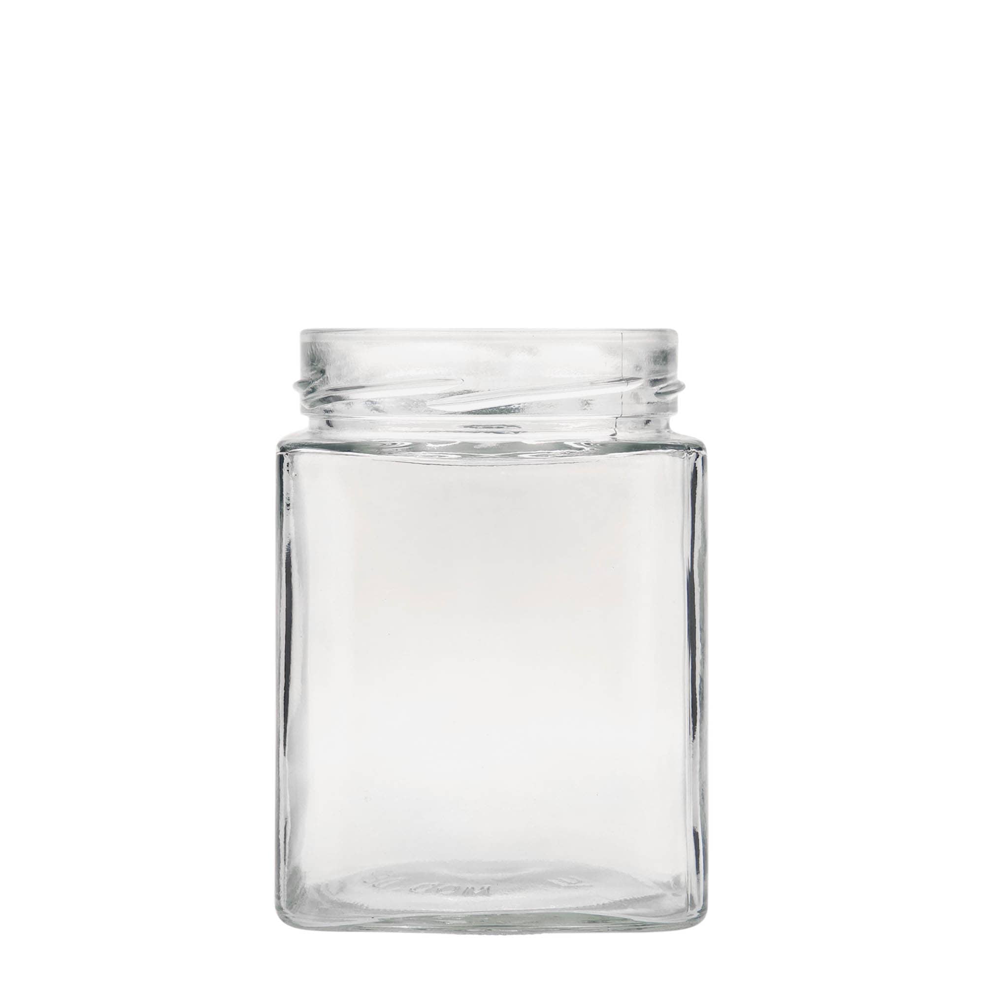 580 ml tarro cuadrado «Ikarus», boca: Deep-Twist-off (DTO 82)