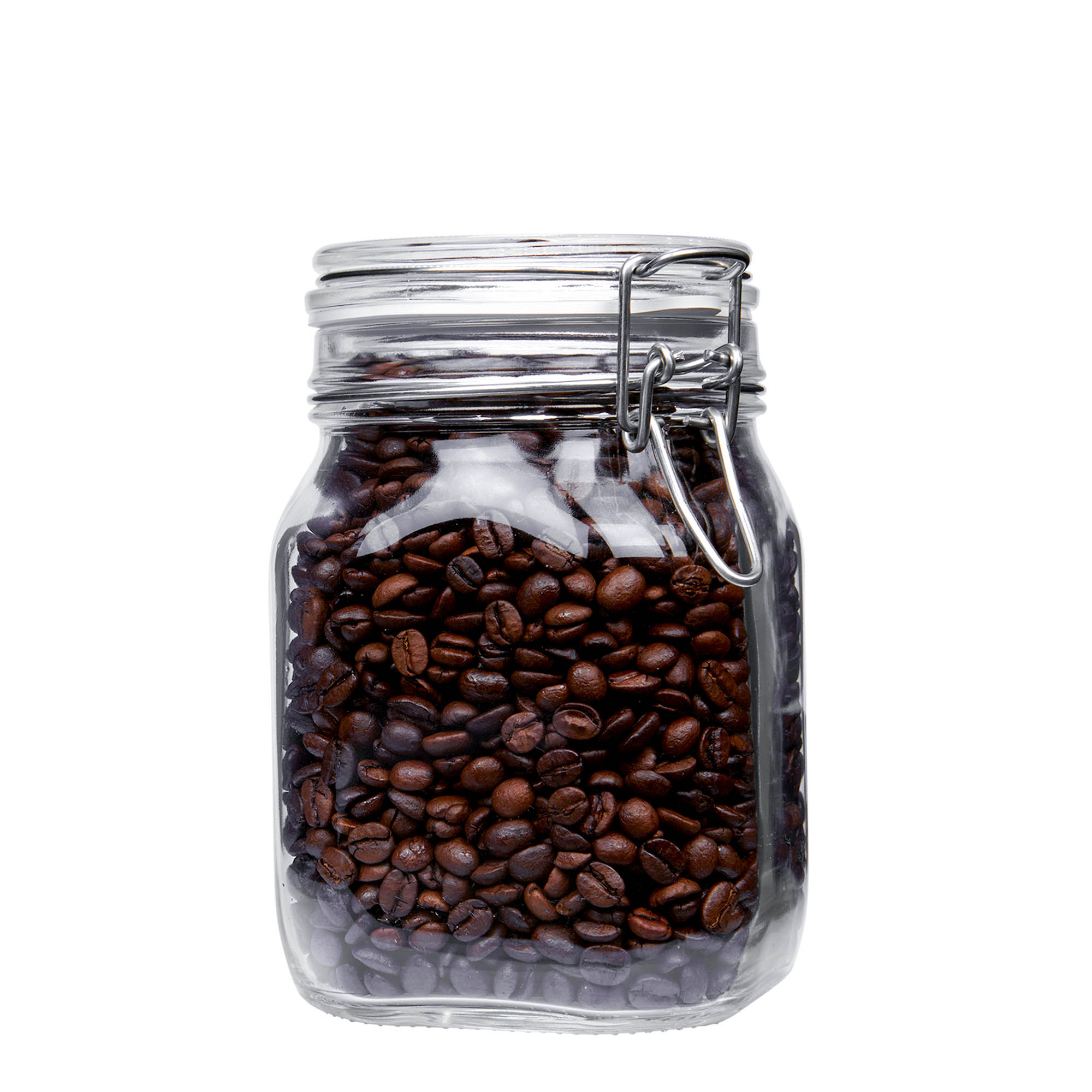 1.000 ml tarro con cierre de alambre 'Fido', cuadrado, boca: cierre de alambre 1.000 ml tarro con cierre de alambre 'Fido', cuadrado, boca: cierre de alambre