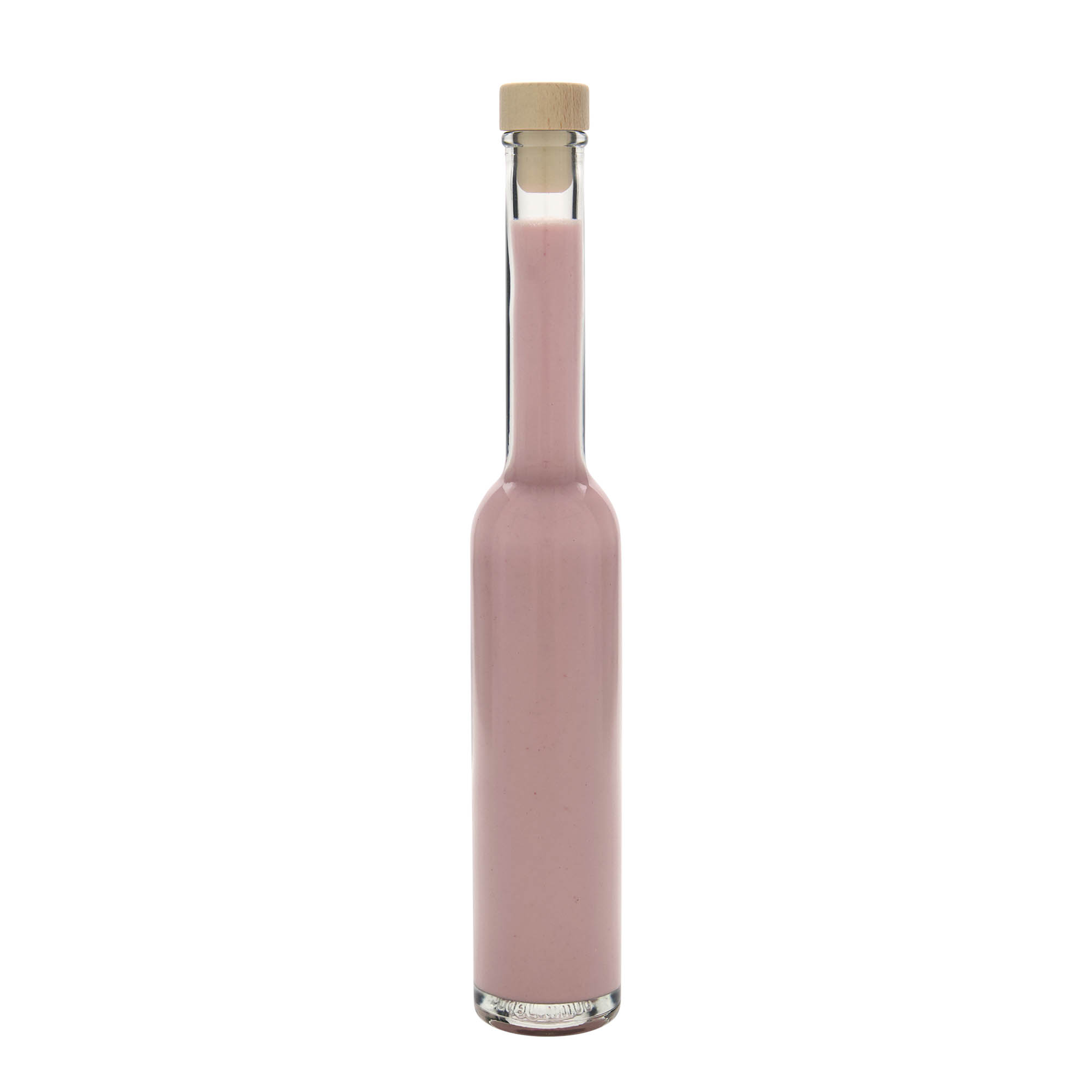 Botella de vidrio de 200 ml 'Platina', boca: corcho