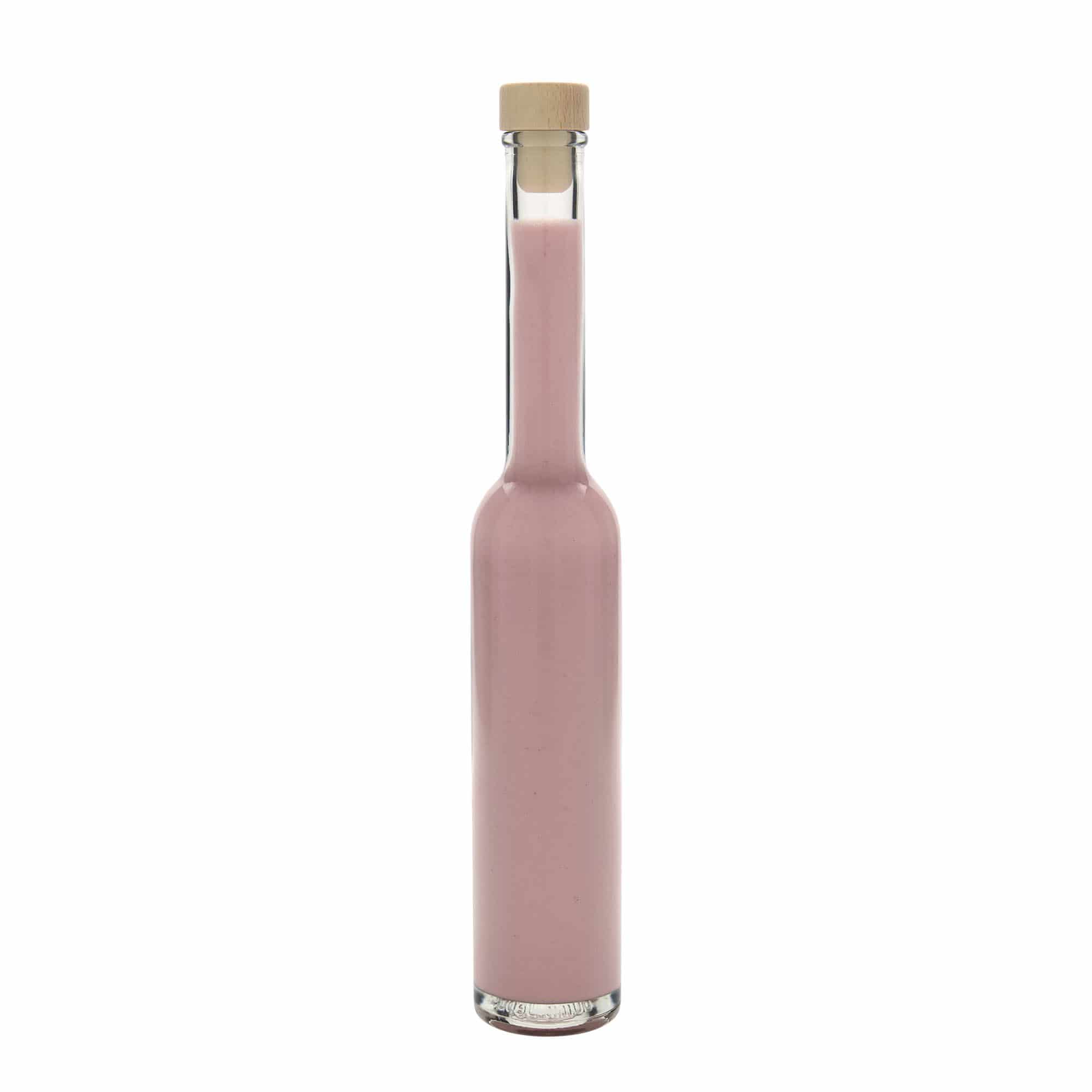 Botella de vidrio de 200 ml 'Platina', boca: corcho