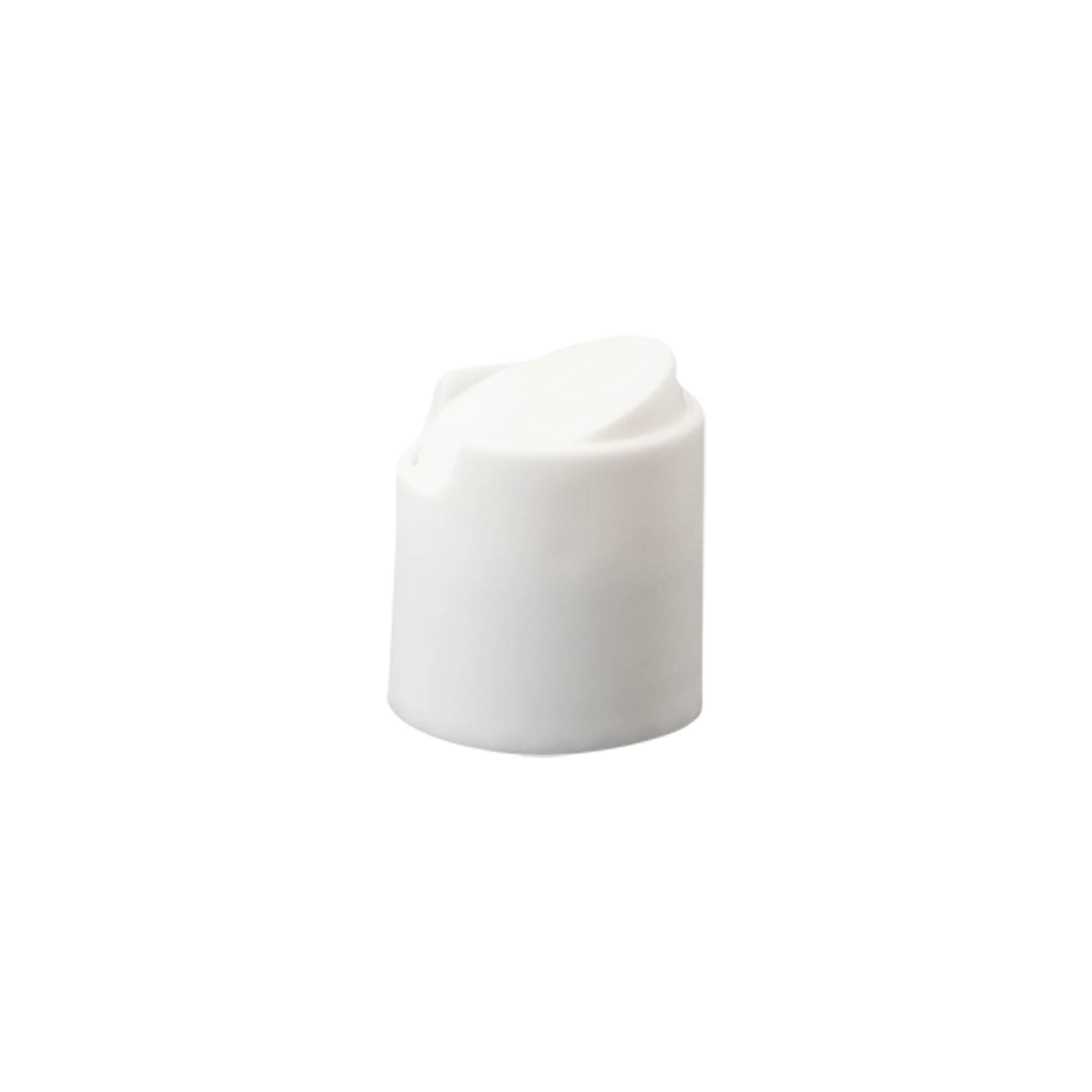 Tapa roscada Disc Top, plástico PP, blanco, para boca: 24/410 Tapa roscada Disc Top, plástico PP, blanco, para boca: 24/410