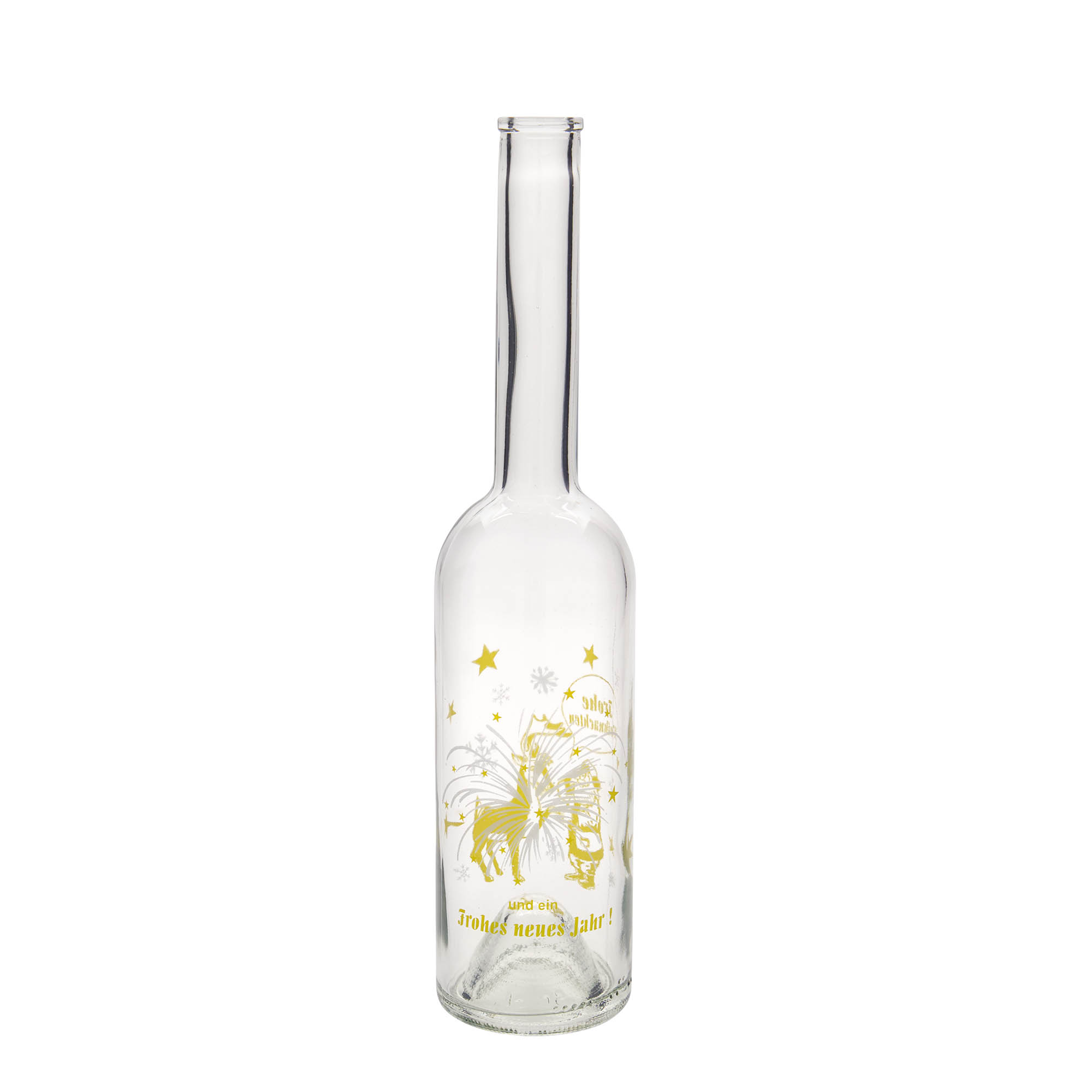 Botella de cristal de 500 ml «Ópera», motivo: fuegos artificiales, boca: corcho