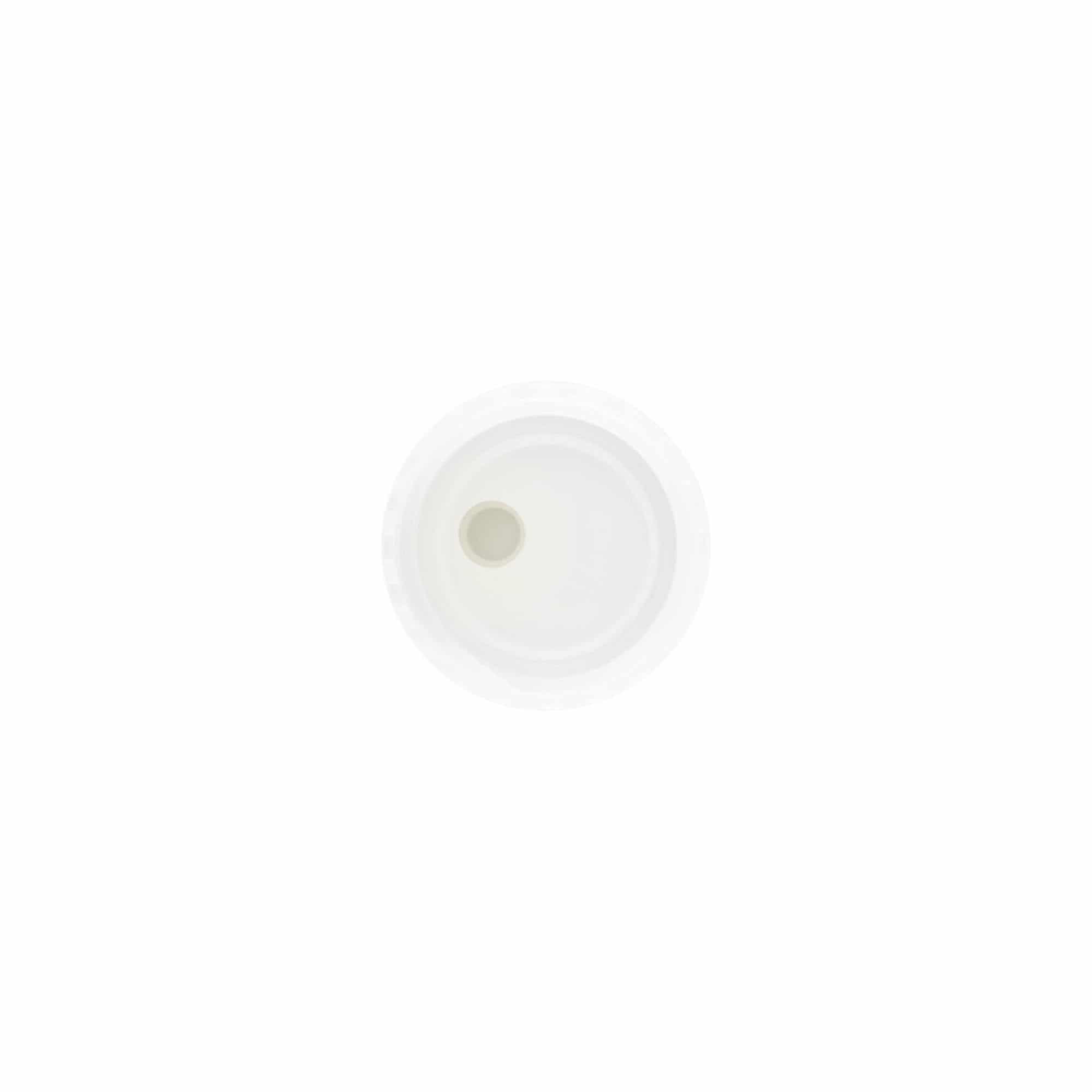 Tapa de rosca Disc Top, plástico PP, blanca, para boca: 24/410